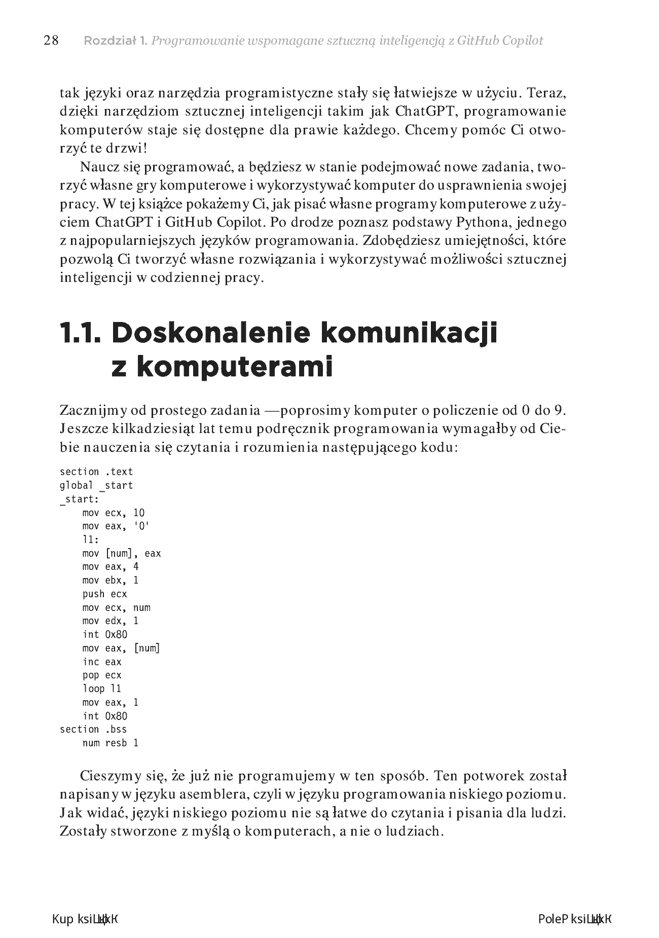Fragment „Programuj ze sztuczną inteligencją. Twórz kod w Pythonie z wykorzystaniem GitHub Copilot i ChatGPT. Wydanie II” — strona 10 z 26