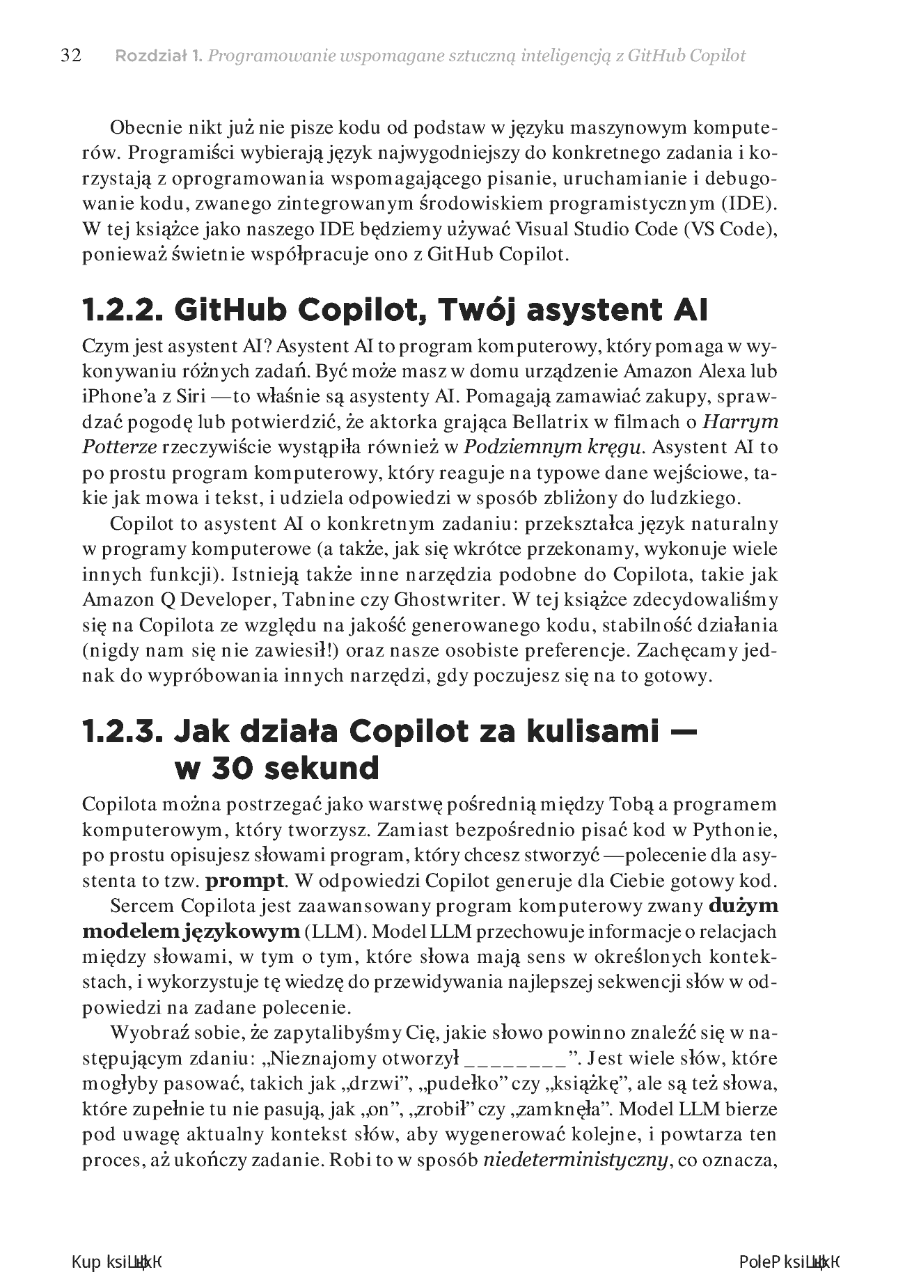 Fragment „Programuj ze sztuczną inteligencją. Twórz kod w Pythonie z wykorzystaniem GitHub Copilot i ChatGPT. Wydanie II” — strona 14 z 26