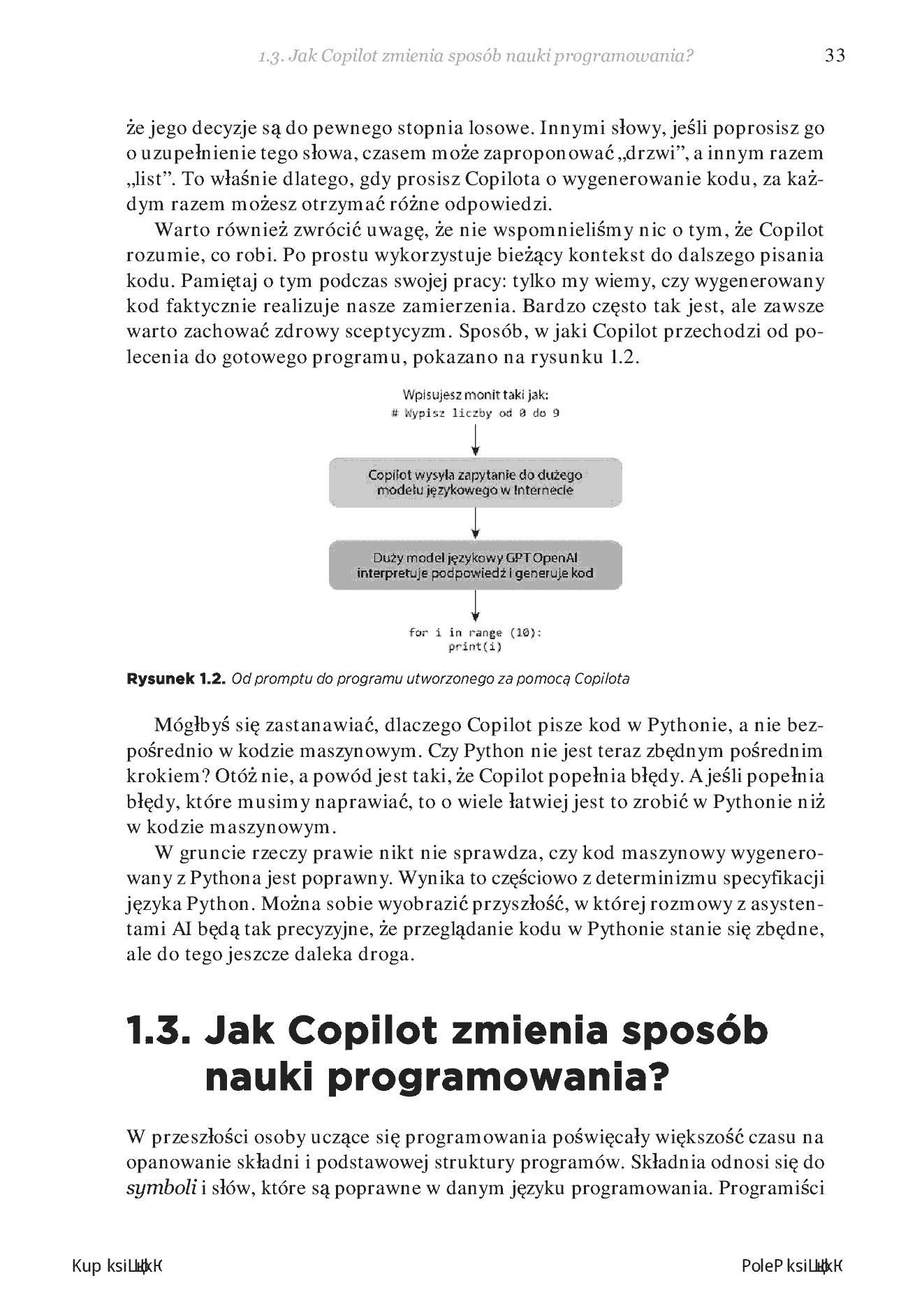 Fragment „Programuj ze sztuczną inteligencją. Twórz kod w Pythonie z wykorzystaniem GitHub Copilot i ChatGPT. Wydanie II” — strona 15 z 26