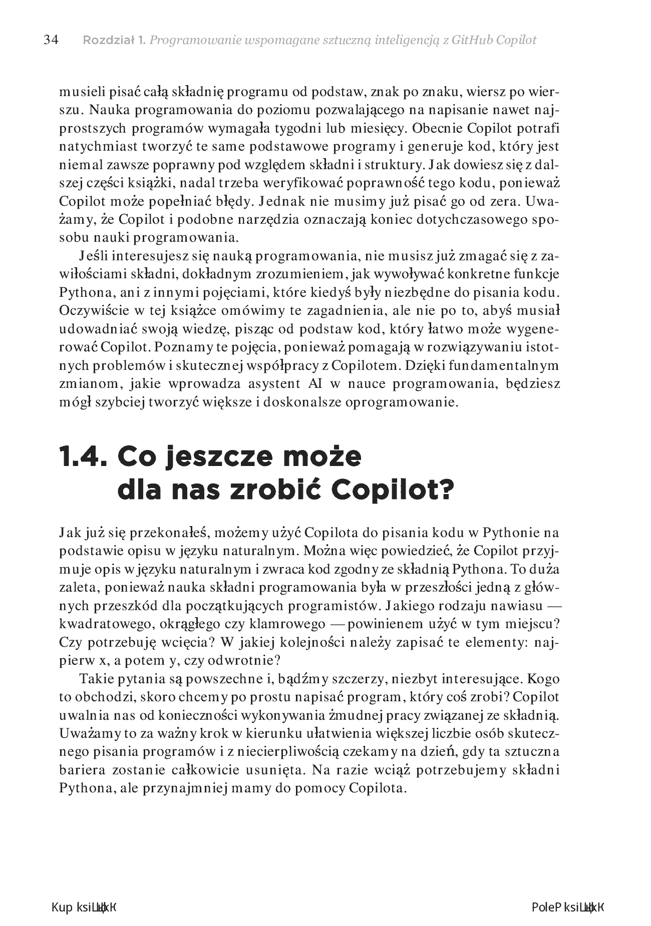 Fragment „Programuj ze sztuczną inteligencją. Twórz kod w Pythonie z wykorzystaniem GitHub Copilot i ChatGPT. Wydanie II” — strona 16 z 26