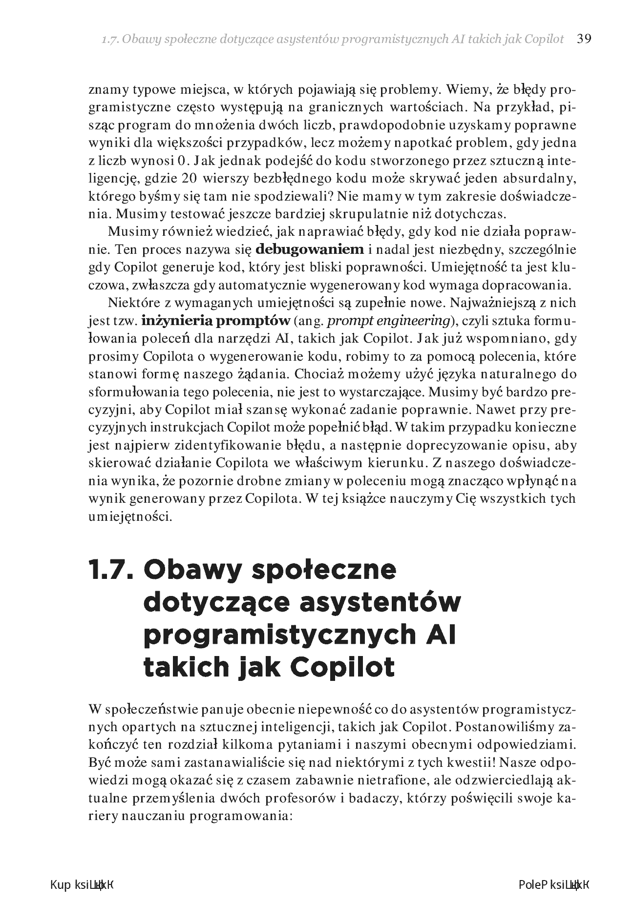 Fragment „Programuj ze sztuczną inteligencją. Twórz kod w Pythonie z wykorzystaniem GitHub Copilot i ChatGPT. Wydanie II” — strona 21 z 26