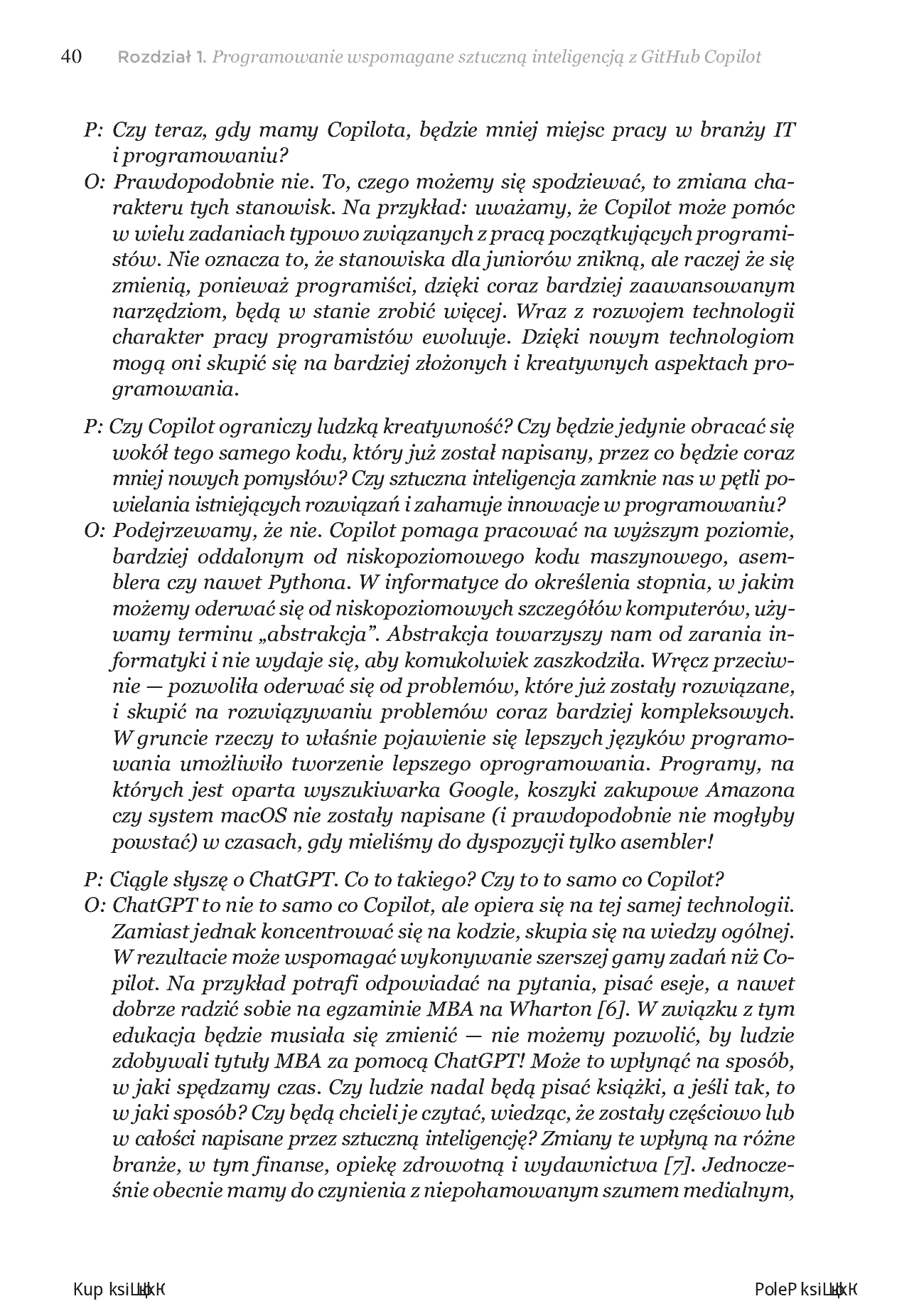 Fragment „Programuj ze sztuczną inteligencją. Twórz kod w Pythonie z wykorzystaniem GitHub Copilot i ChatGPT. Wydanie II” — strona 22 z 26