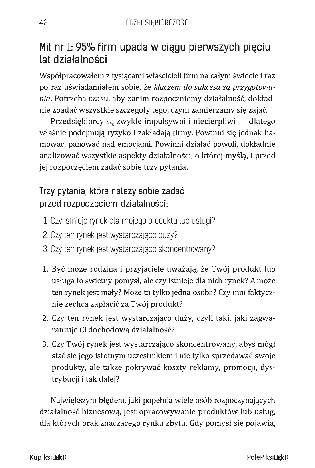 Fragment „Przedsiębiorczość. Jak założyć i rozwijać własną firmę” — strona 6 z 30