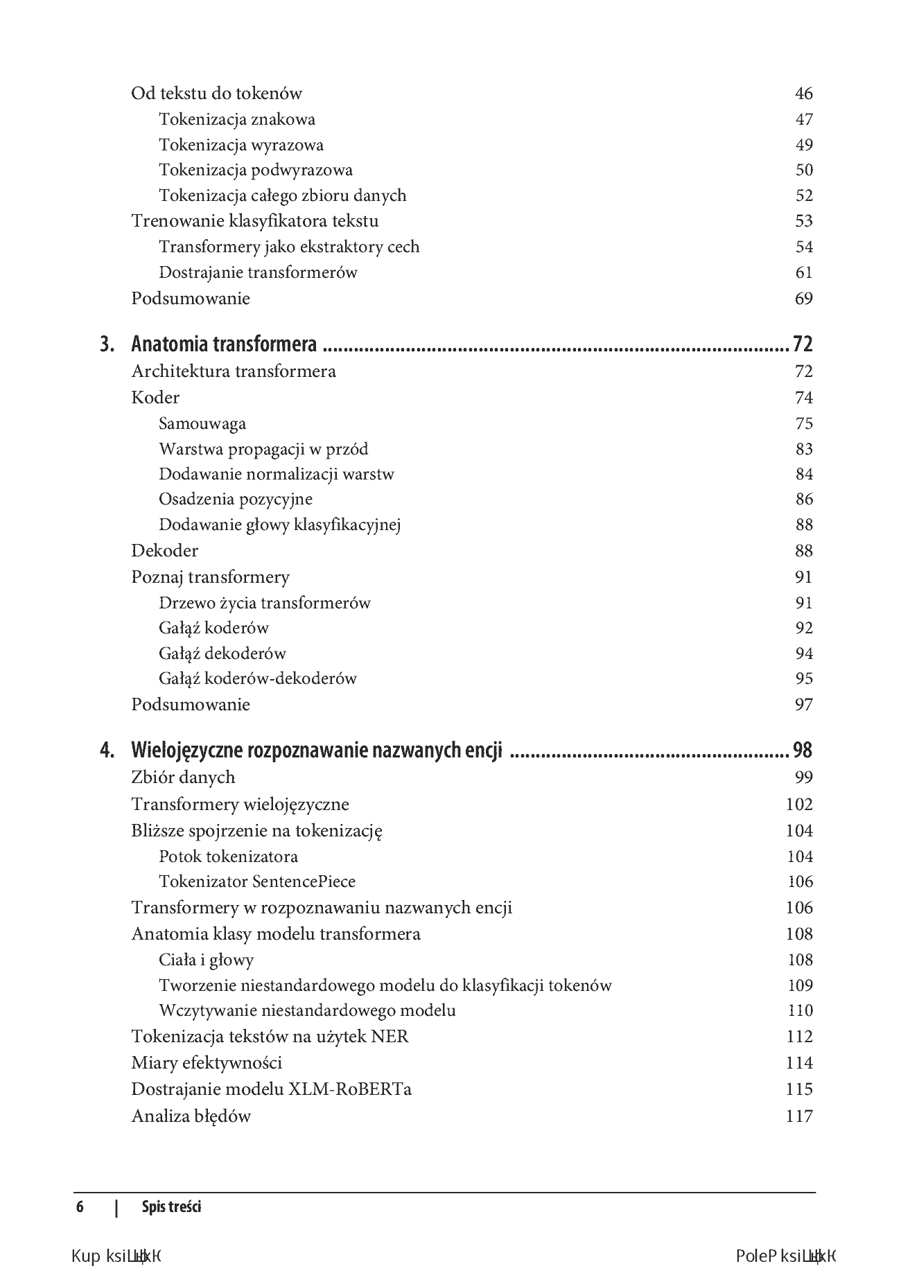 Fragment „Przetwarzanie języka naturalnego z wykorzystaniem transformerów. Budowanie aplikacji językowych za pomocą bibliotek Hugging Face” — strona 4 z 28