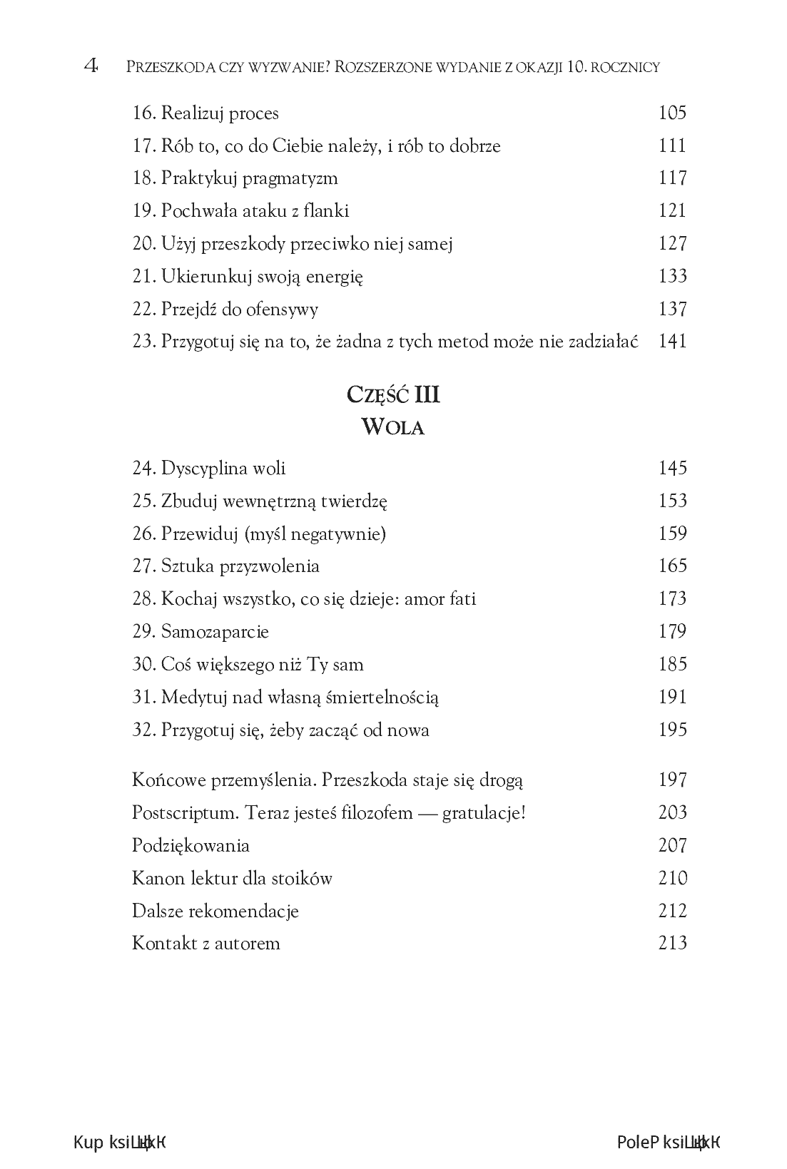 Fragment „Przeszkoda czy wyzwanie? Stoicka sztuka przekuwania problemów w sukcesy. Rozszerzone wydanie z okazji 10. rocznicy” — strona 4 z 12