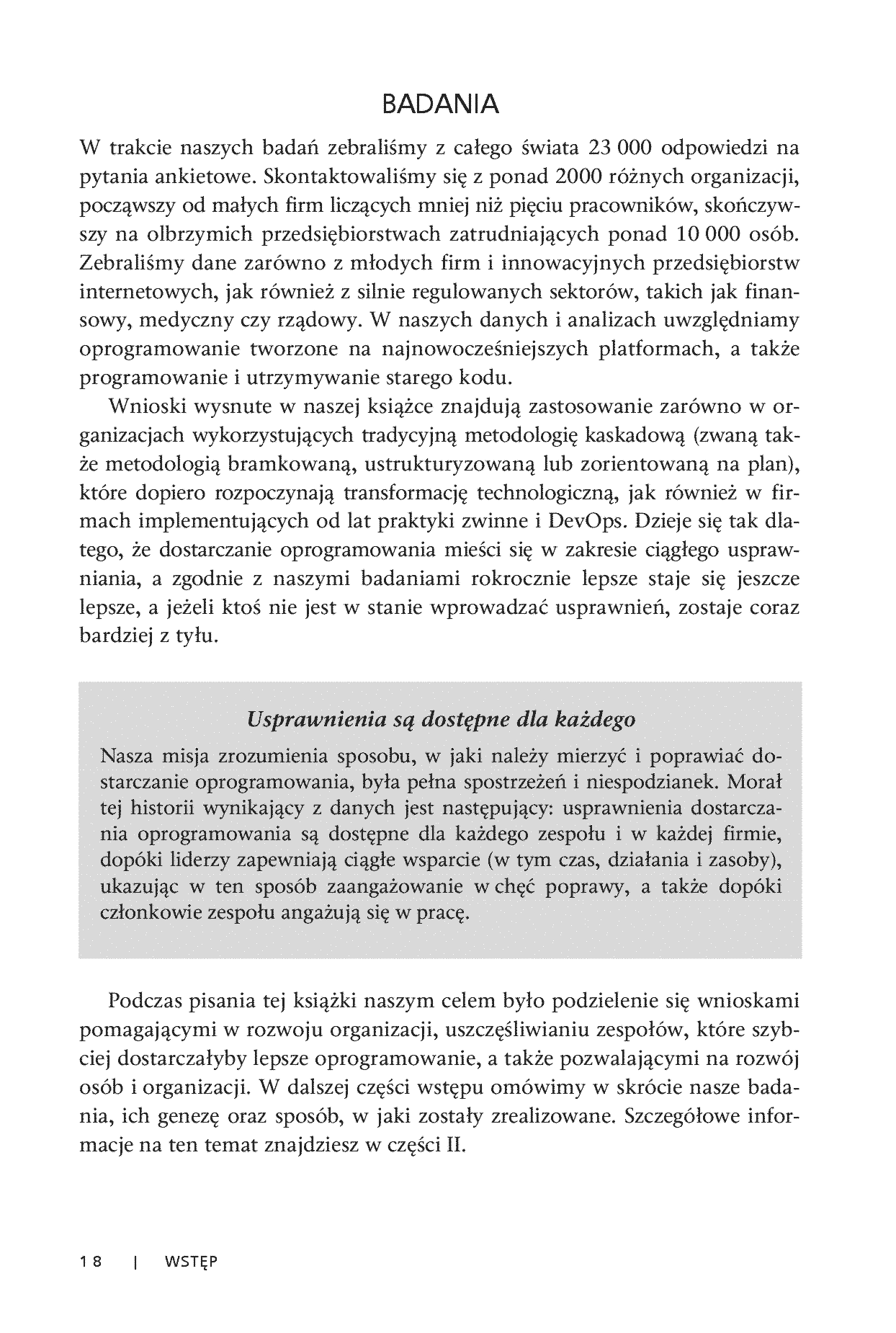 Fragment „Przyspieszenie. Lean i DevOps w rozwoju firm technologicznych” — strona 6 z 20