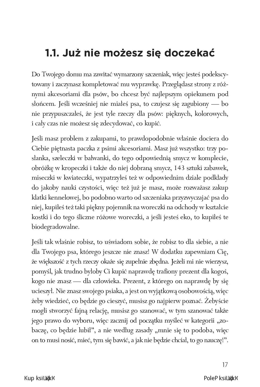 Fragment „Przyjaźń na dwie ręce i cztery łapy. Jak wychować szczeniaka na miłego, mądrego i zrównoważonego psa” — strona 17 z 28