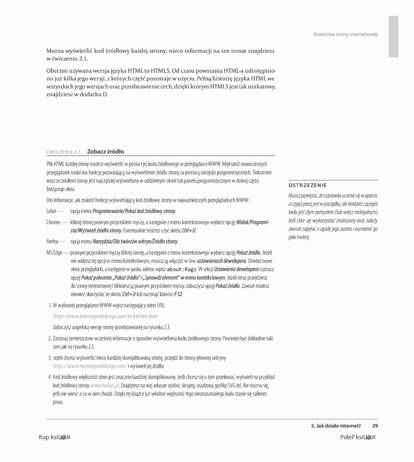 Fragment „Projektowanie stron internetowych. Przewodnik dla początkujących webmasterów po HTML5, CSS3 i grafice. Wydanie V” — strona 19 z 26