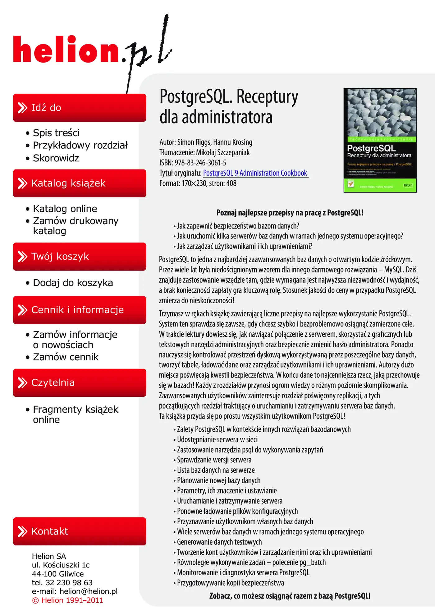 Fragment „PostgreSQL. Receptury dla administratora” — strona 2 z 30