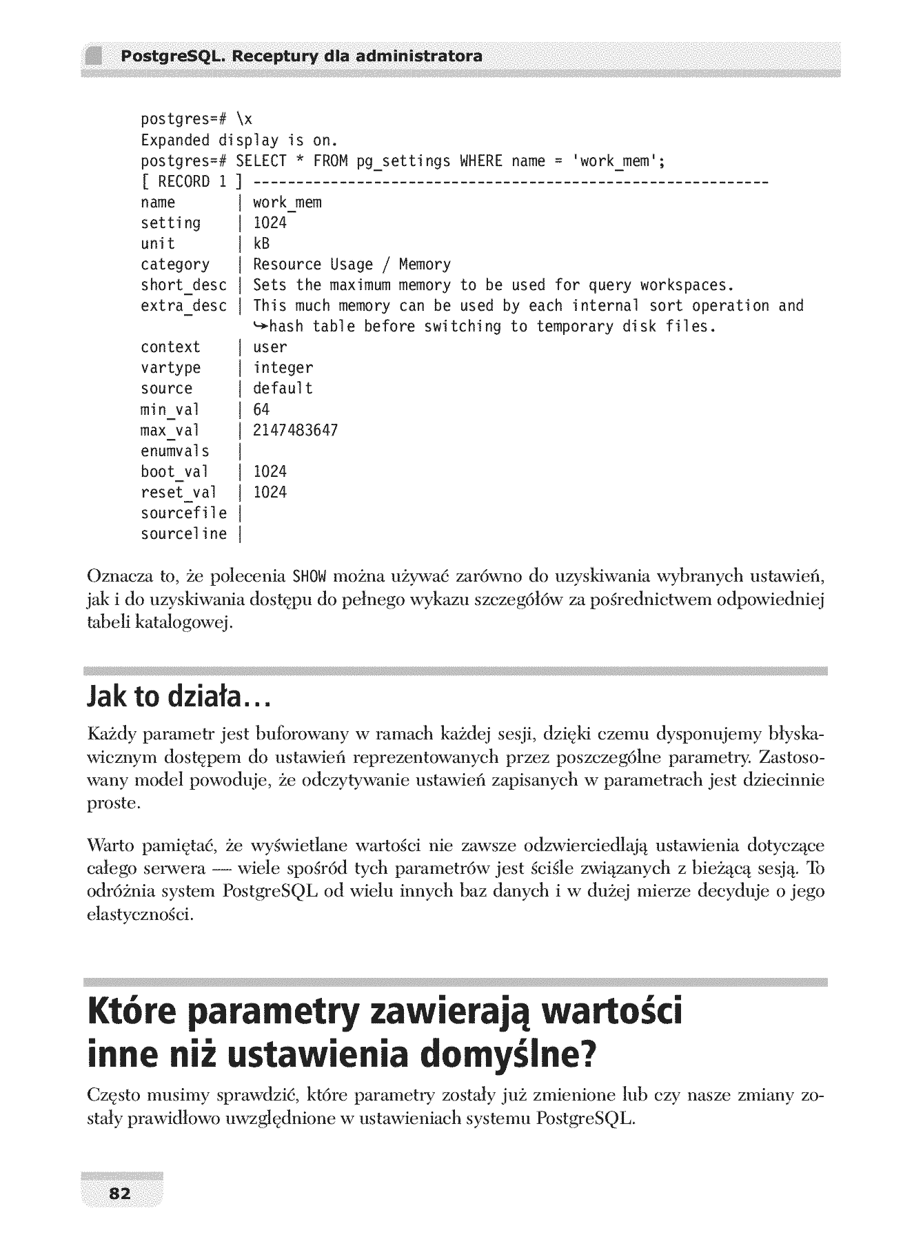 Fragment „PostgreSQL. Receptury dla administratora” — strona 15 z 30