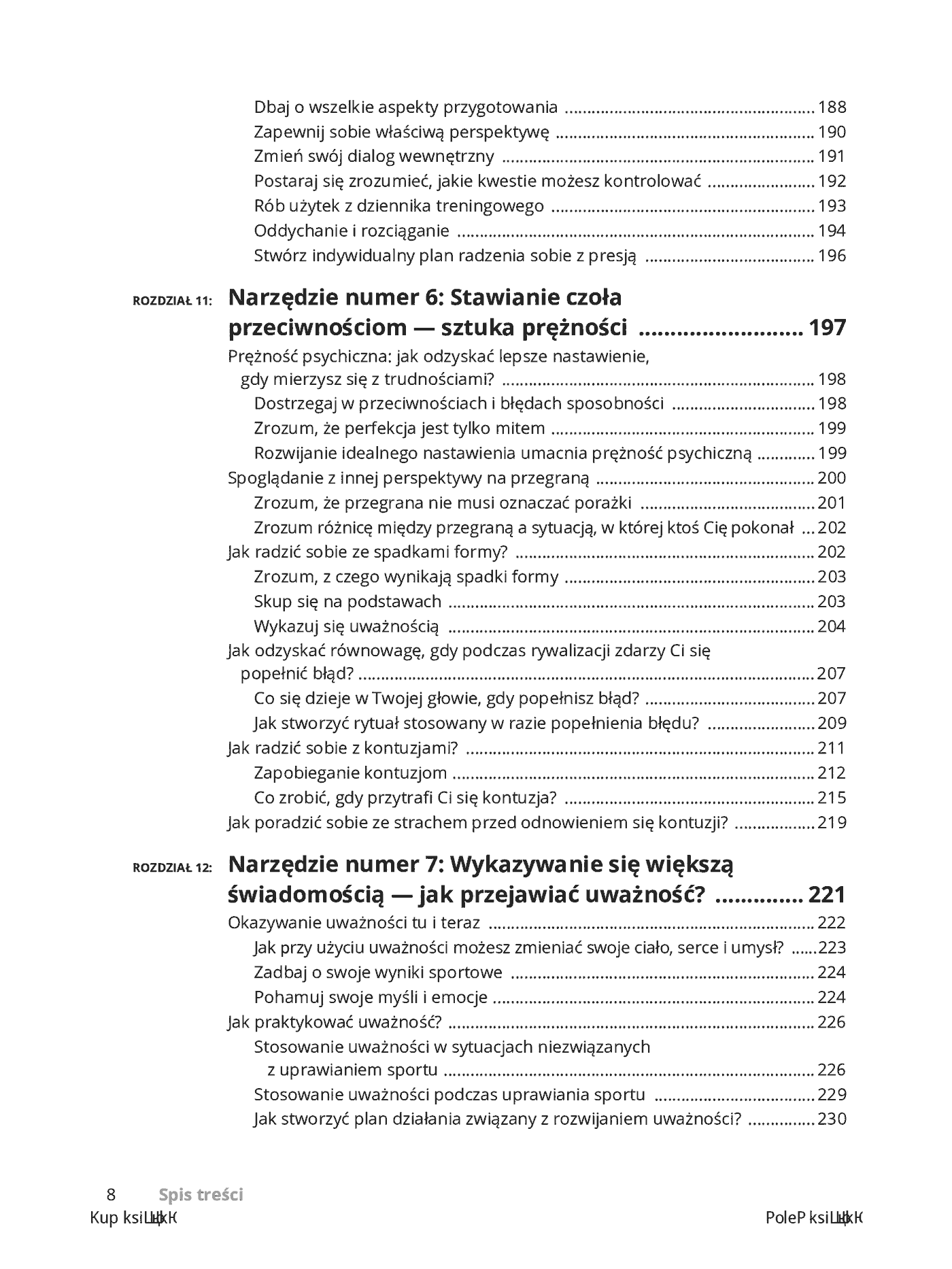 Fragment „Psychologia sportu dla bystrzaków. Wydanie II” — strona 8 z 28