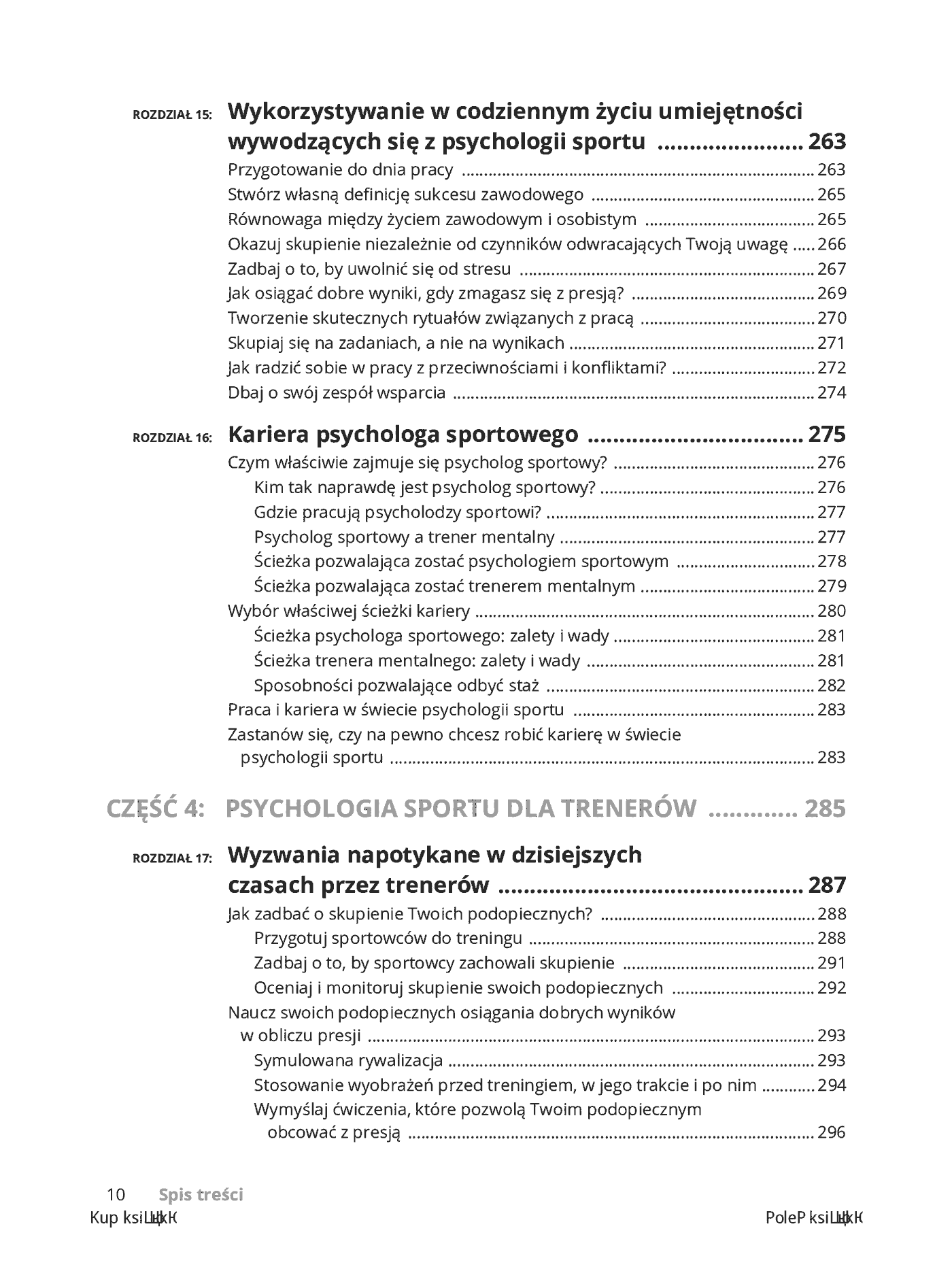 Fragment „Psychologia sportu dla bystrzaków. Wydanie II” — strona 10 z 28