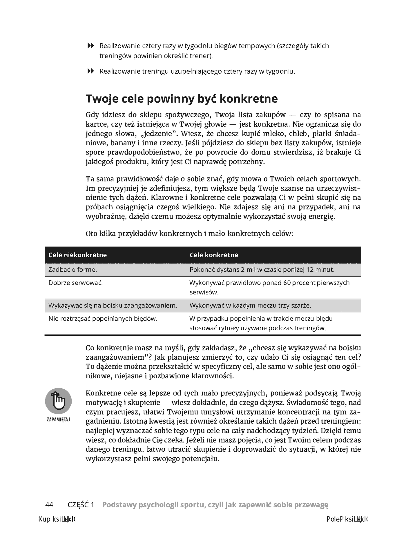 Fragment „Psychologia sportu dla bystrzaków. Wydanie II” — strona 18 z 28