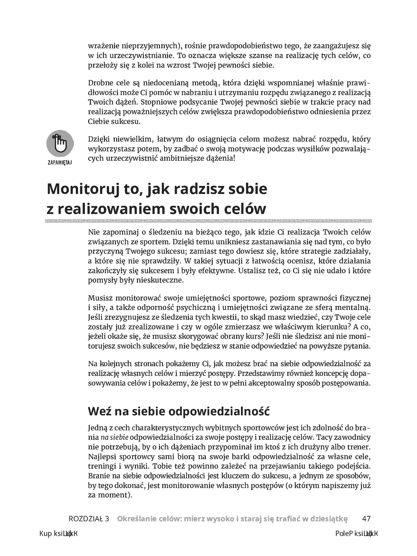 Fragment „Psychologia sportu dla bystrzaków. Wydanie II” — strona 21 z 28