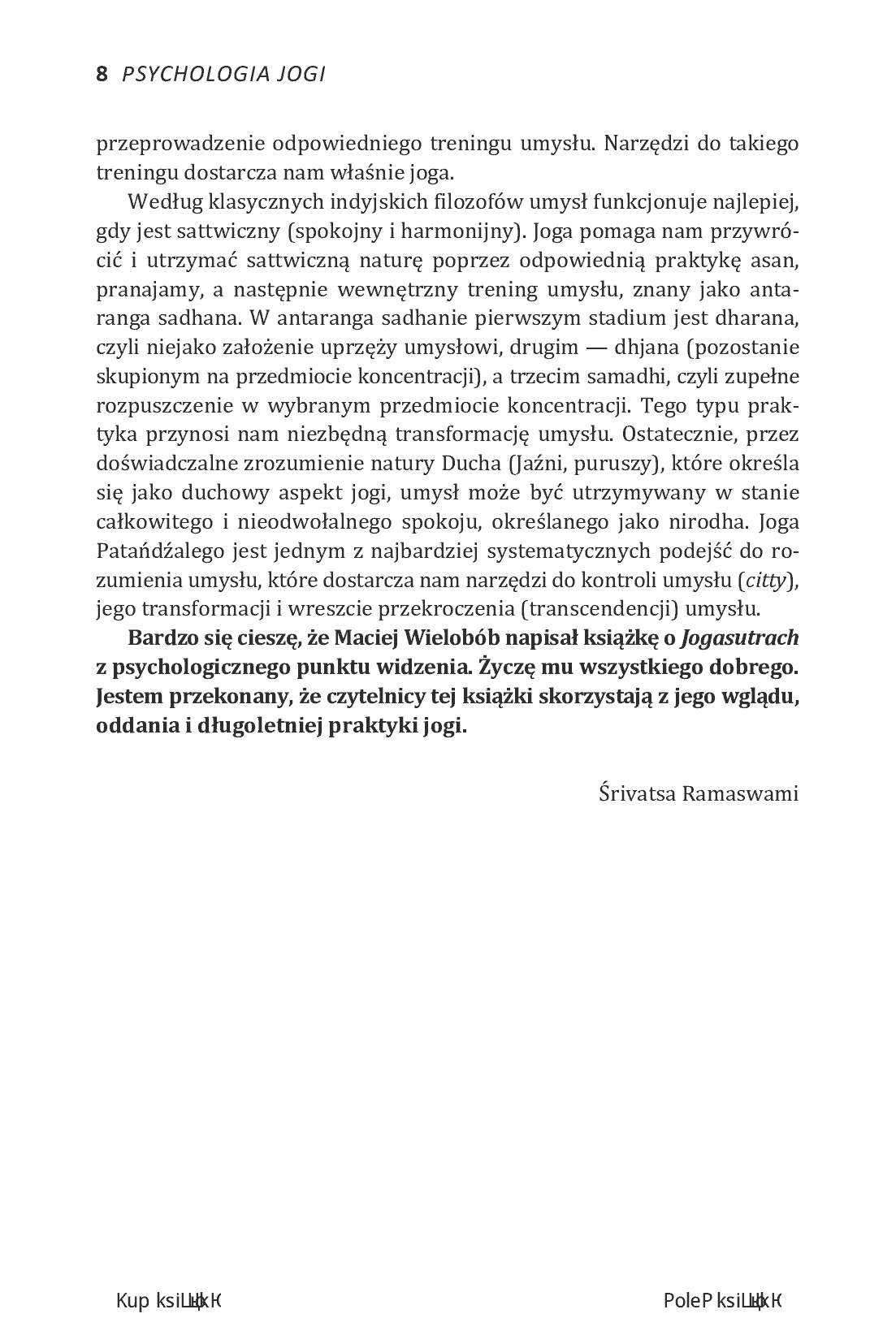 Fragment „Psychologia jogi. Wprowadzenie do 'Jogasutr' Patańdźalego” — strona 6 z 10