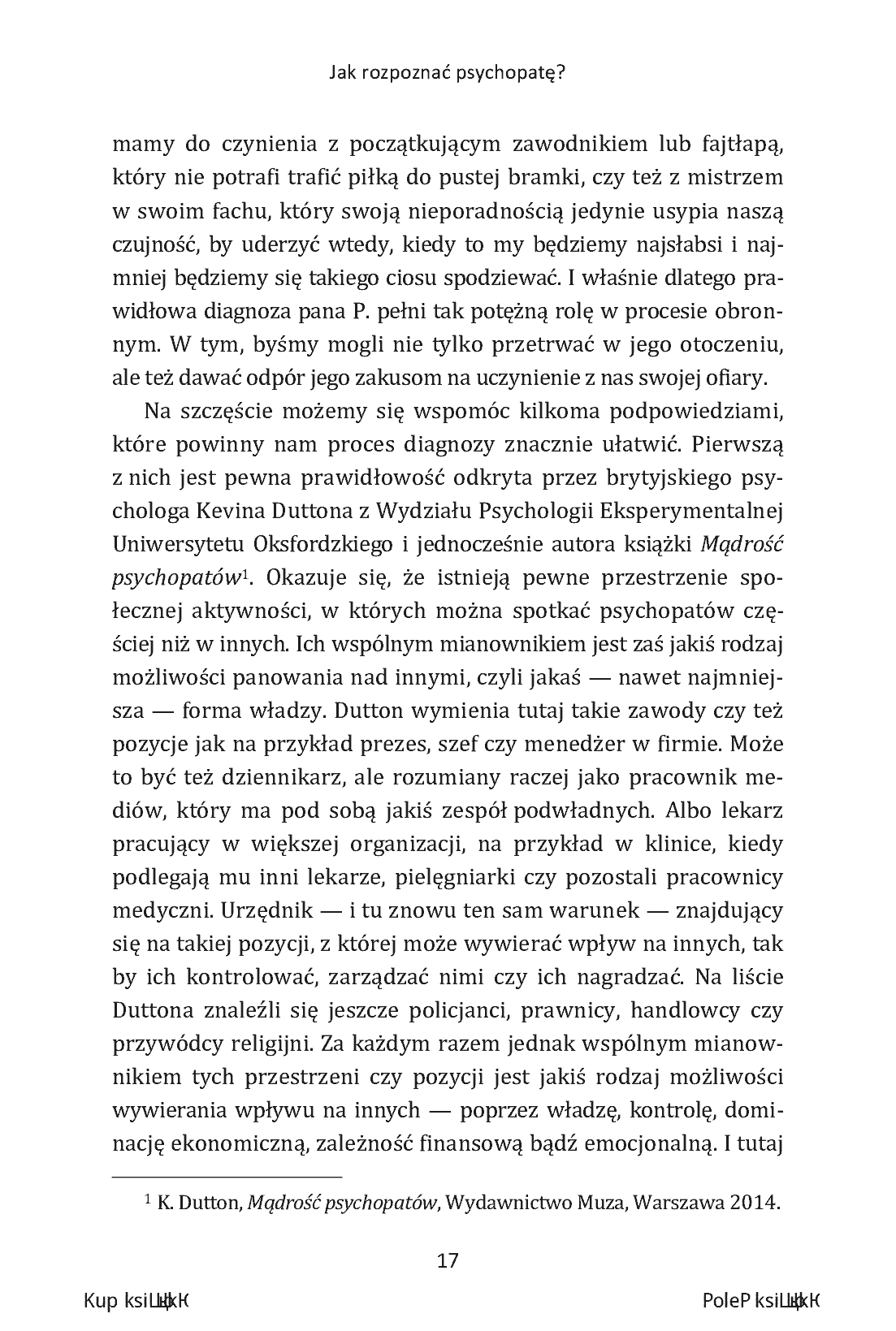 Fragment „Psychopata w pracy, w rodzinie i wśród znajomych. Instrukcja obsługi” — strona 11 z 16
