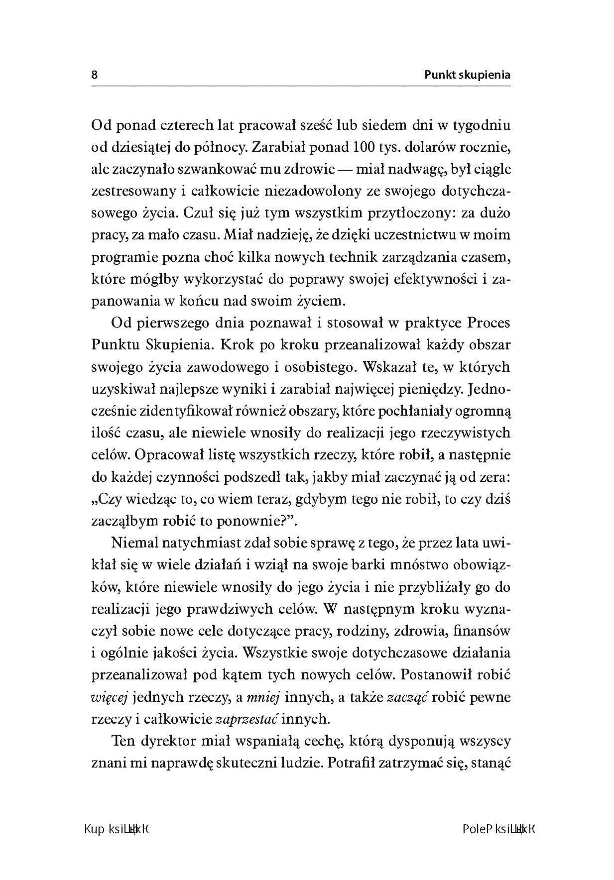 Fragment „Punkt skupienia. Uprość swoje życie, zwiększ produktywność i osiągaj wszystkie swoje cele!” — strona 6 z 28