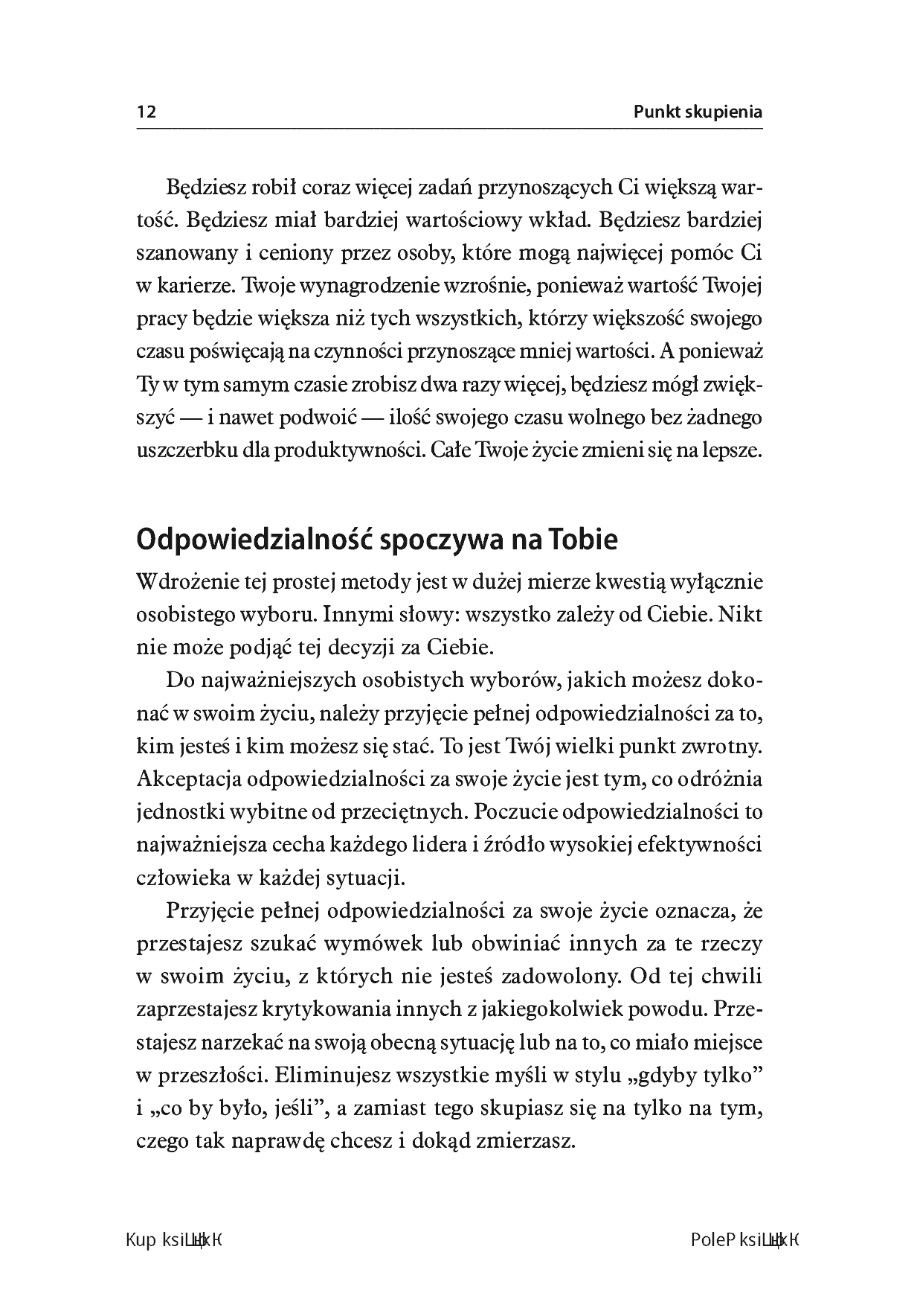 Fragment „Punkt skupienia. Uprość swoje życie, zwiększ produktywność i osiągaj wszystkie swoje cele!” — strona 10 z 28