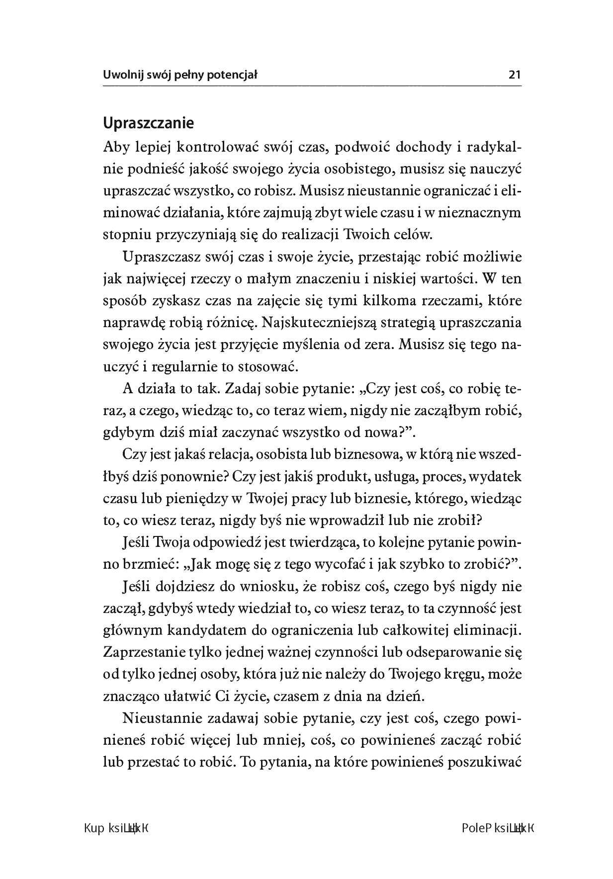 Fragment „Punkt skupienia. Uprość swoje życie, zwiększ produktywność i osiągaj wszystkie swoje cele!” — strona 19 z 28