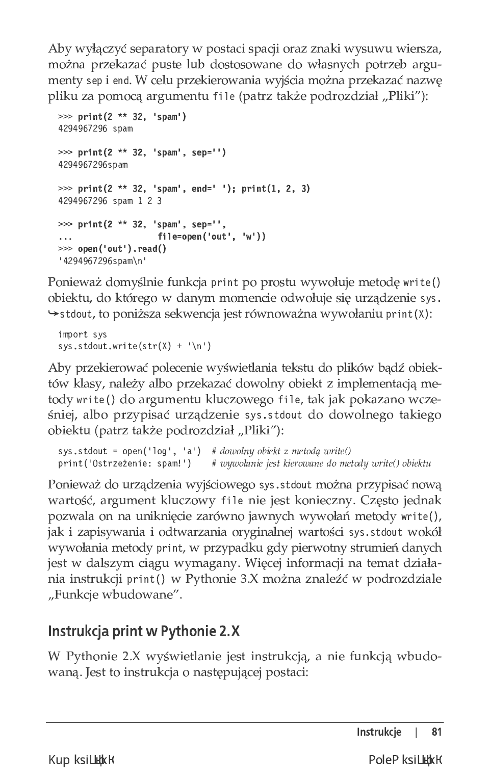 Fragment „Python. Leksykon kieszonkowy. Wydanie V” — strona 13 z 30