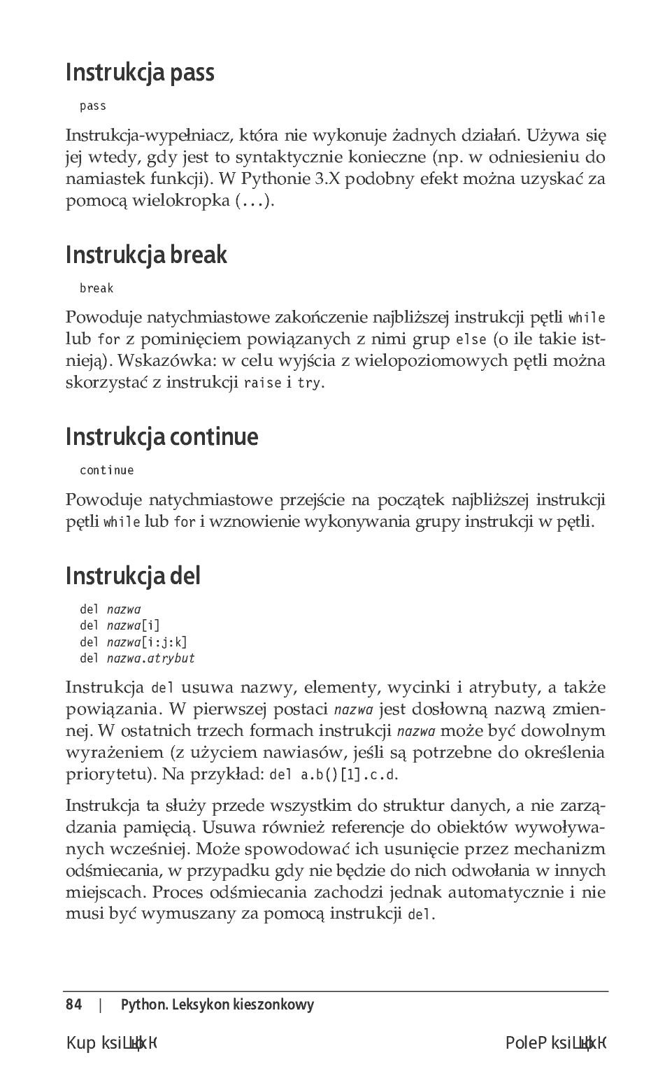Fragment „Python. Leksykon kieszonkowy. Wydanie V” — strona 16 z 30