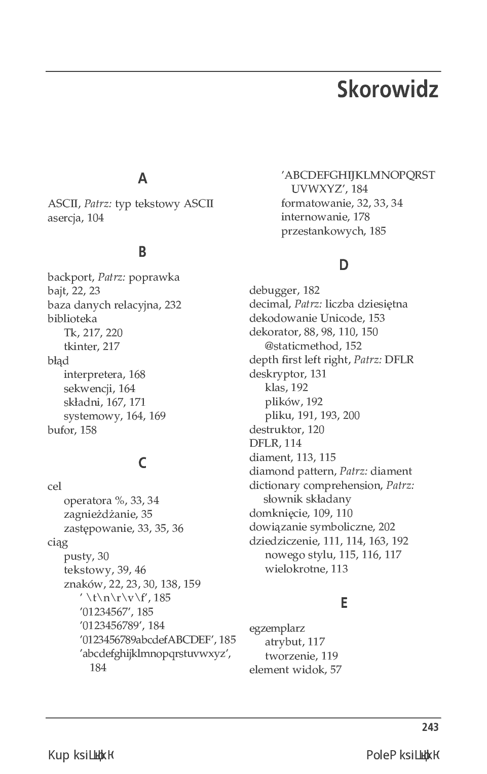 Fragment „Python. Leksykon kieszonkowy. Wydanie V” — strona 17 z 30
