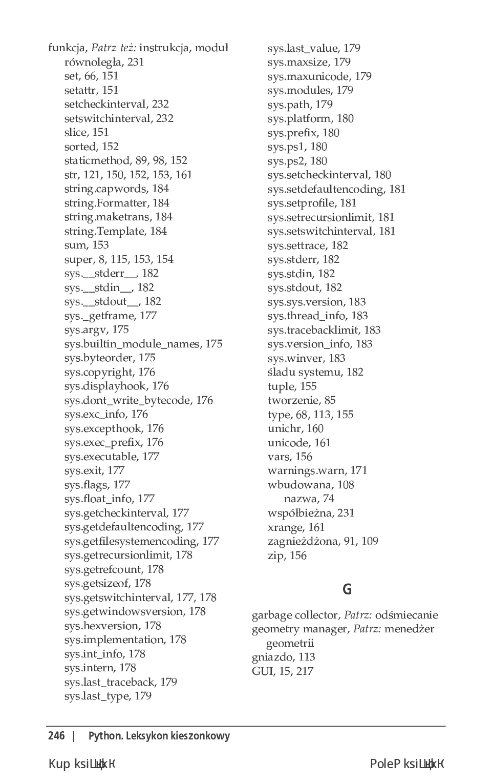 Fragment „Python. Leksykon kieszonkowy. Wydanie V” — strona 20 z 30