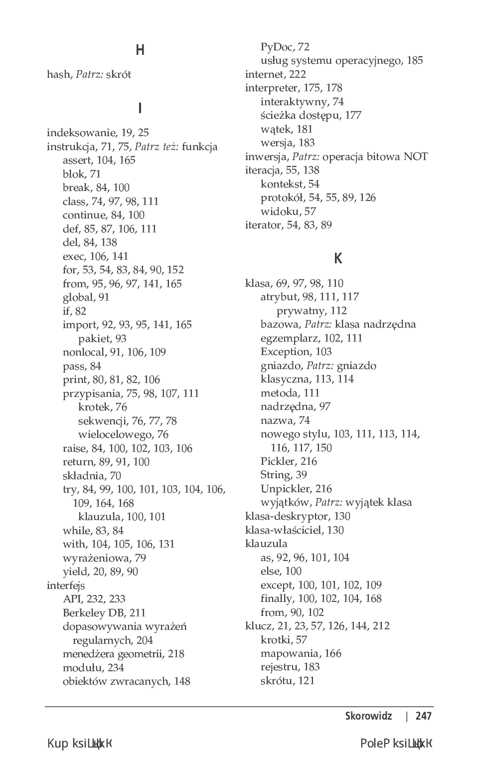 Fragment „Python. Leksykon kieszonkowy. Wydanie V” — strona 21 z 30