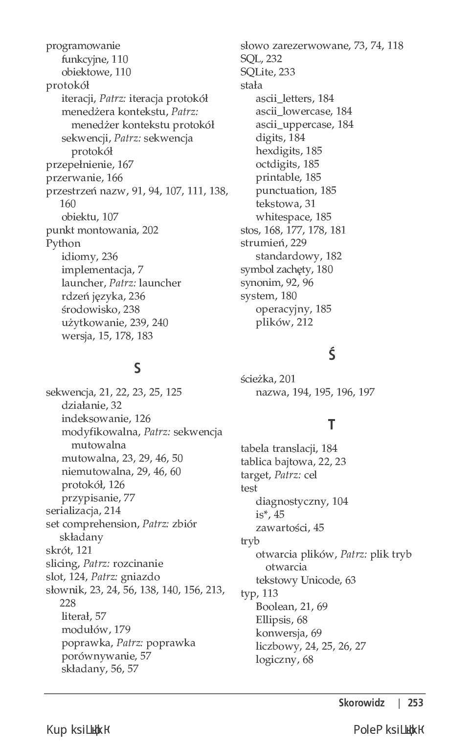 Fragment „Python. Leksykon kieszonkowy. Wydanie V” — strona 27 z 30