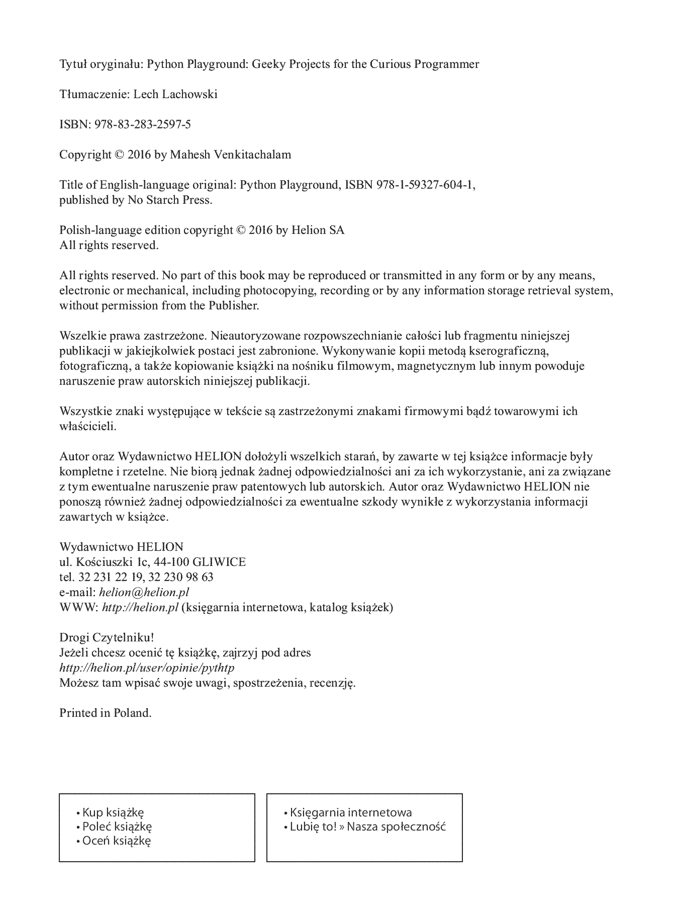 Fragment „Python. 14 twórczych projektów dla dociekliwych programistów” — strona 2 z 30