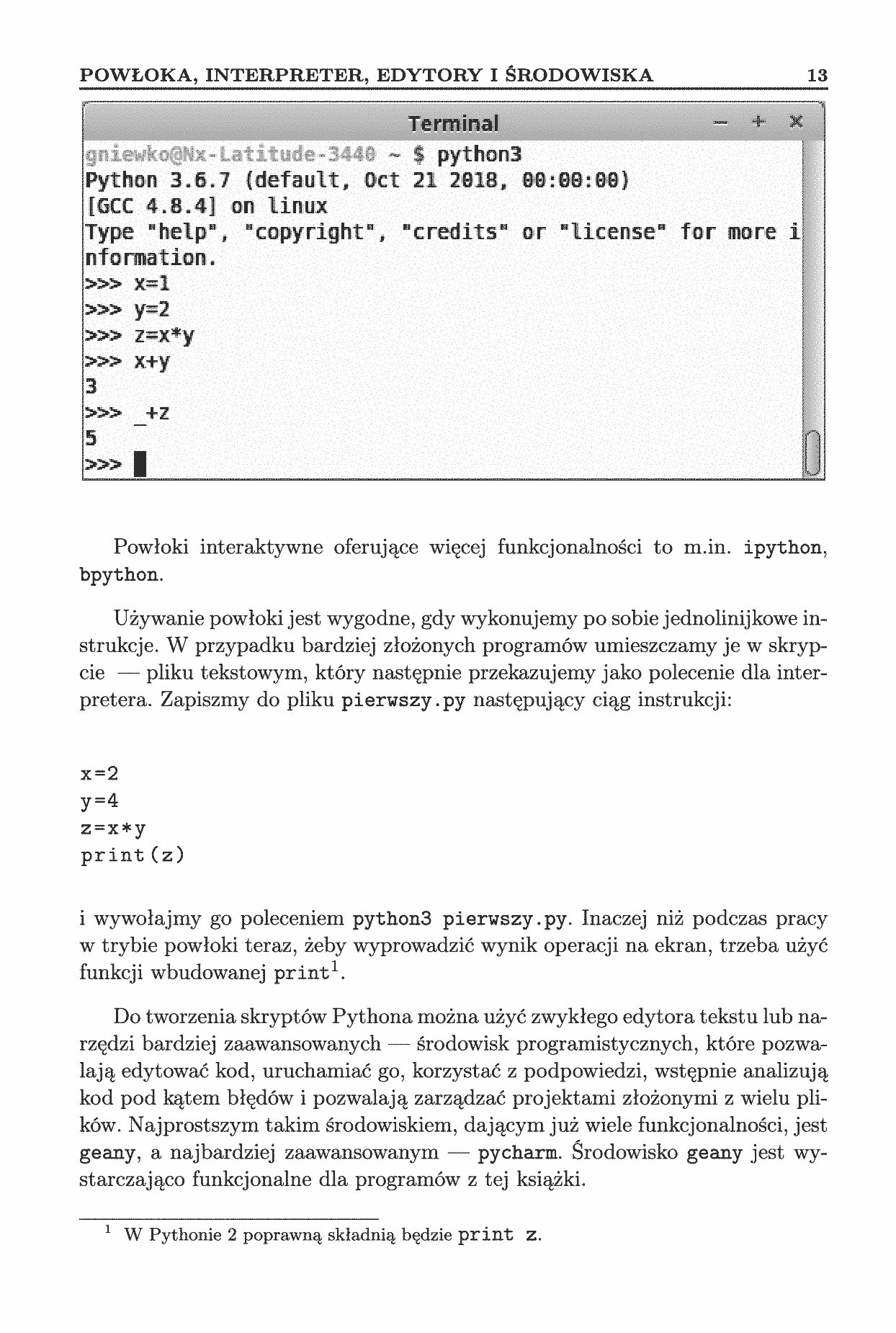 Fragment „Python. Kurs dla nauczycieli i studentów” — strona 11 z 28