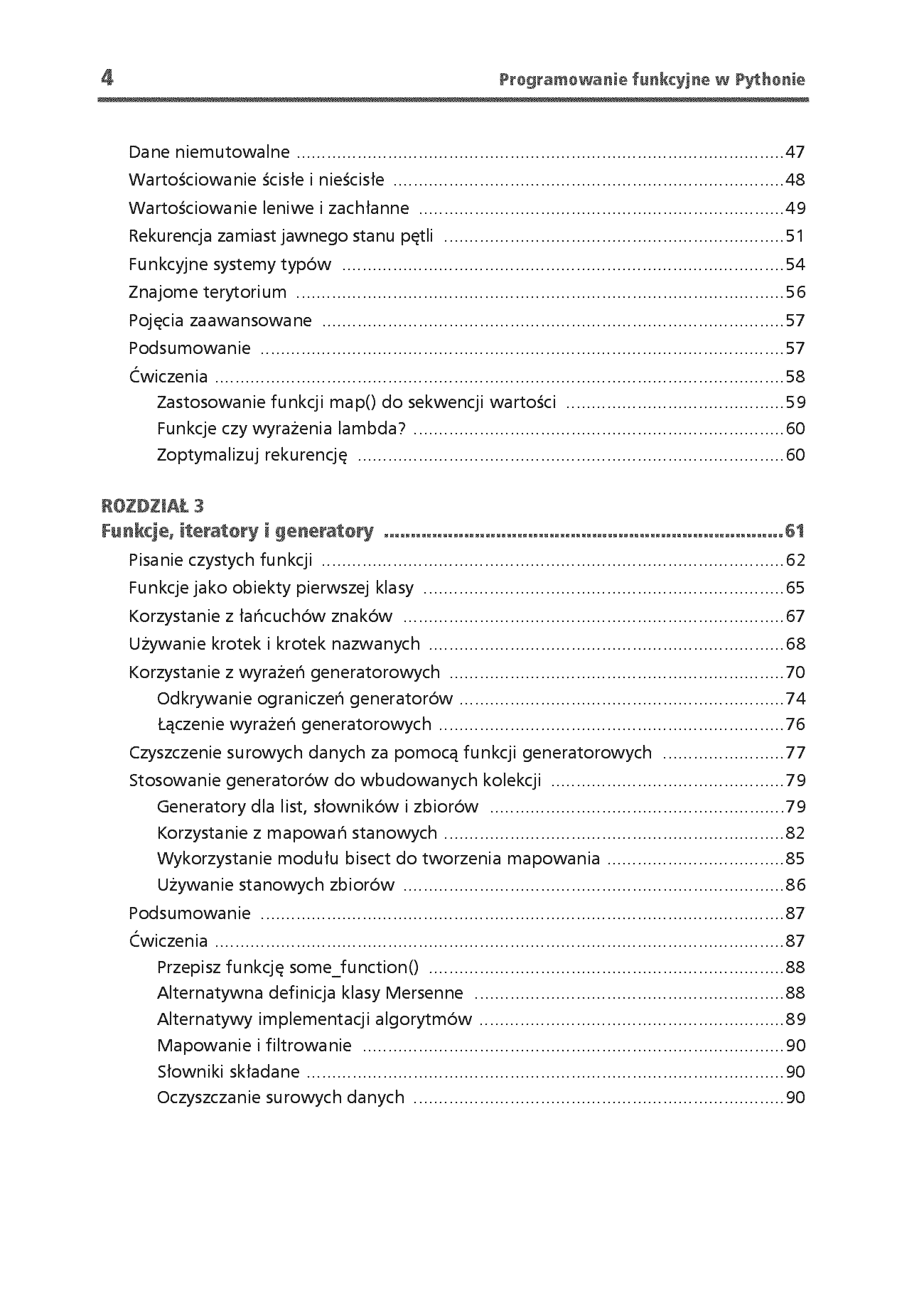 Fragment „Programowanie funkcyjne w Pythonie. Jak pisać zwięzły, wydajny i ekspresywny kod. Wydanie III” — strona 4 z 30
