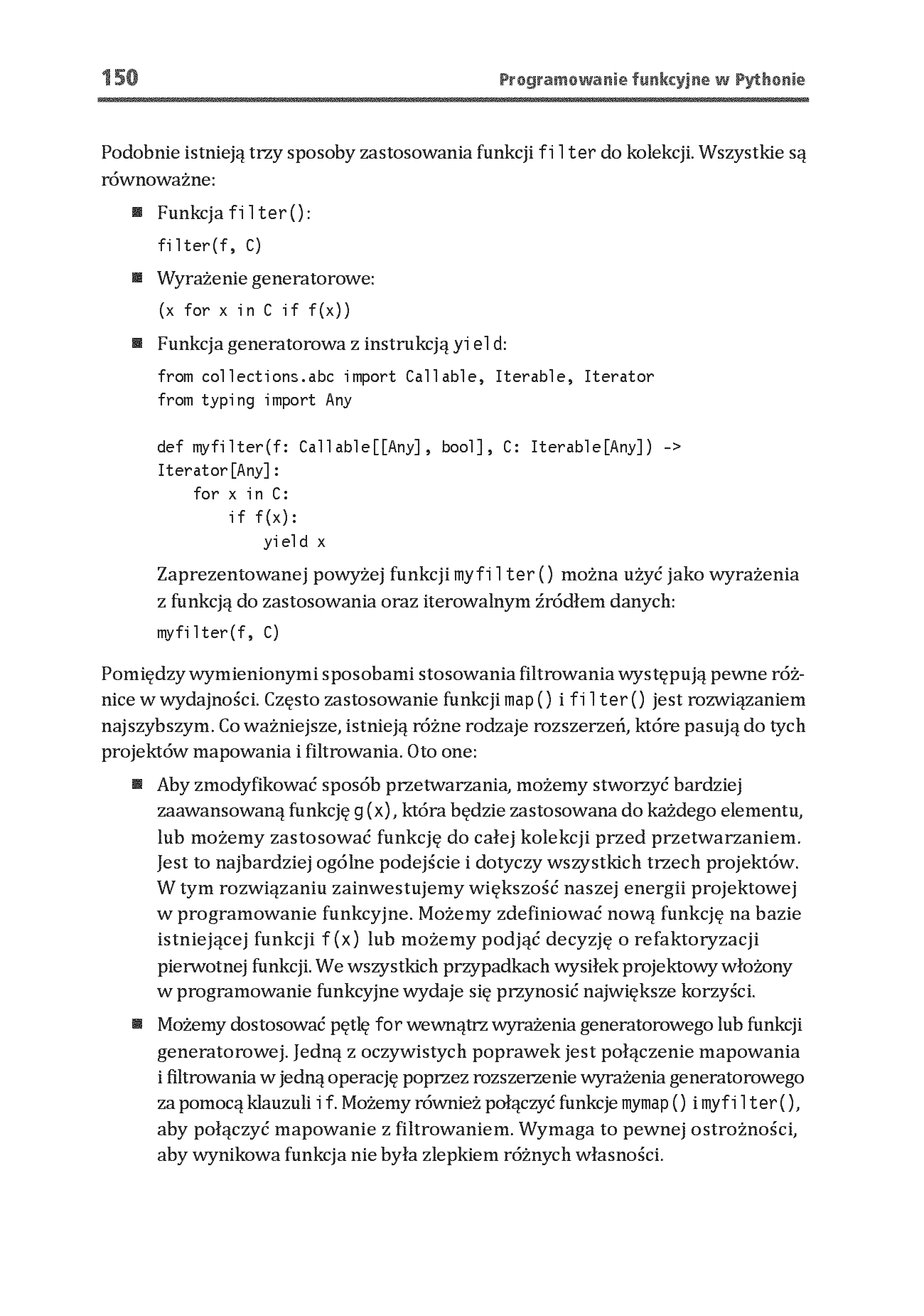Fragment „Programowanie funkcyjne w Pythonie. Jak pisać zwięzły, wydajny i ekspresywny kod. Wydanie III” — strona 30 z 30
