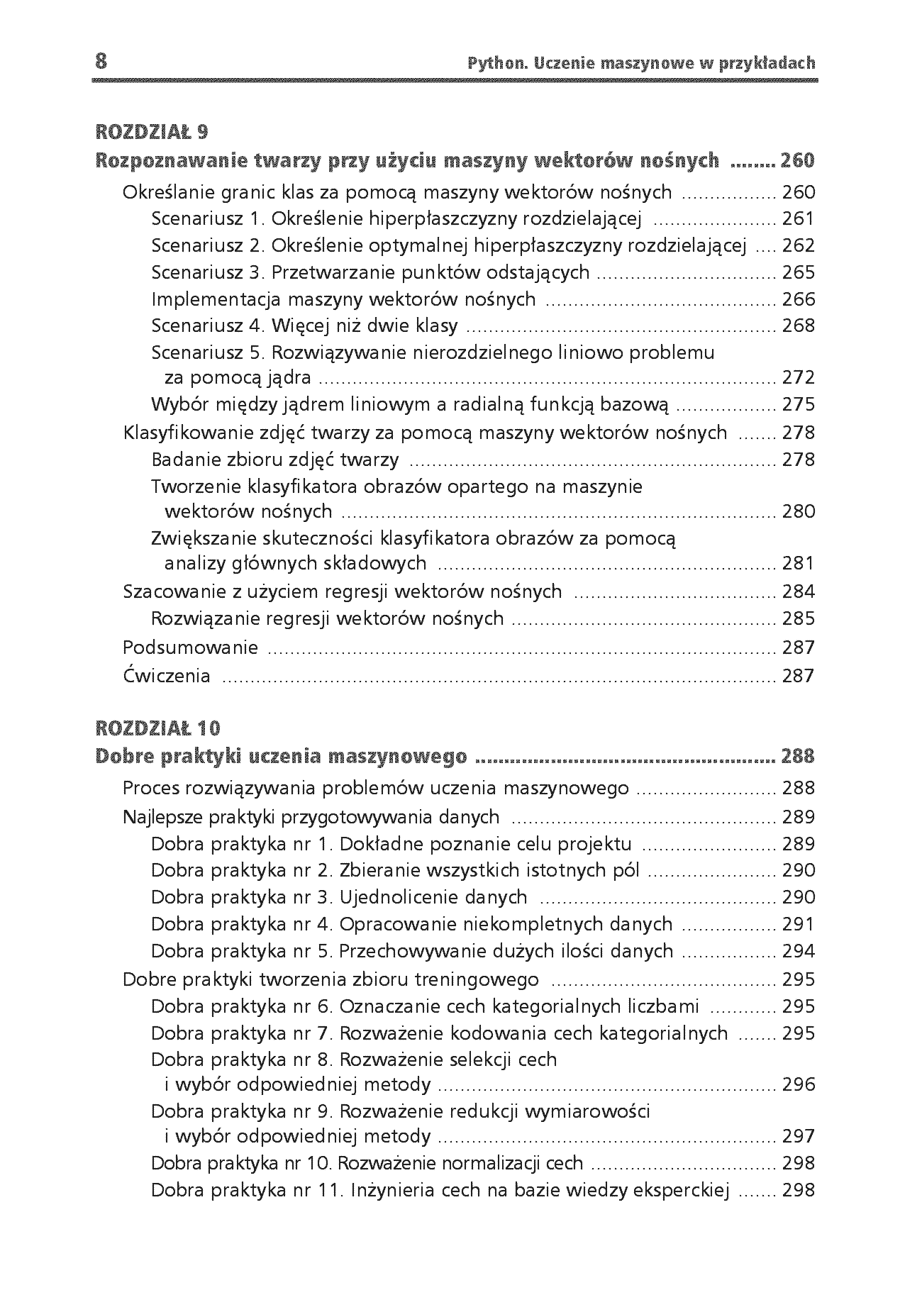 Fragment „Python. Uczenie maszynowe w przykładach. Najlepsze praktyki w realnych zastosowaniach. Wydanie IV” — strona 8 z 30