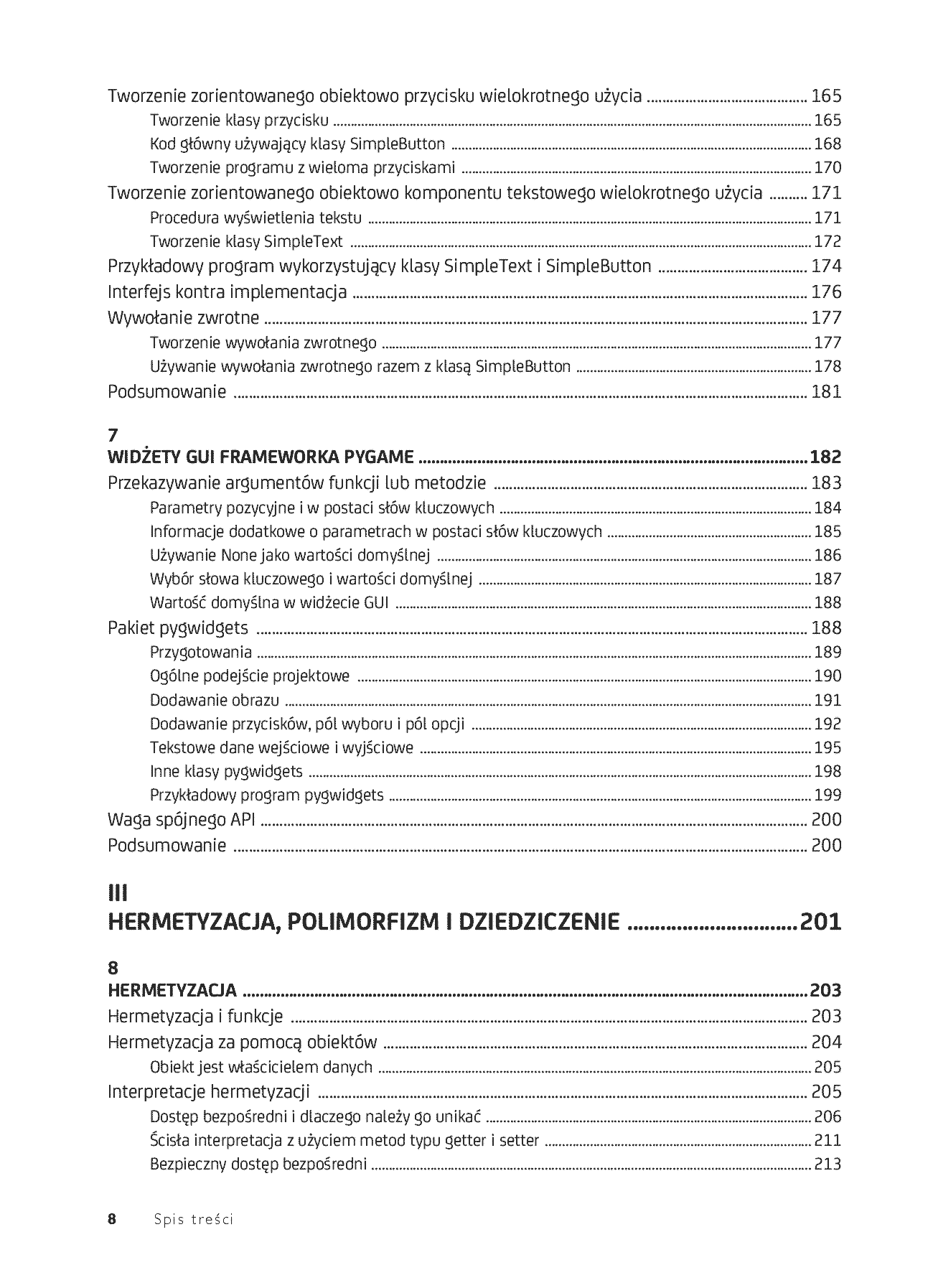 Fragment „Python zorientowany obiektowo. Programowanie gier i graficznych interfejsów użytkownika” — strona 6 z 30
