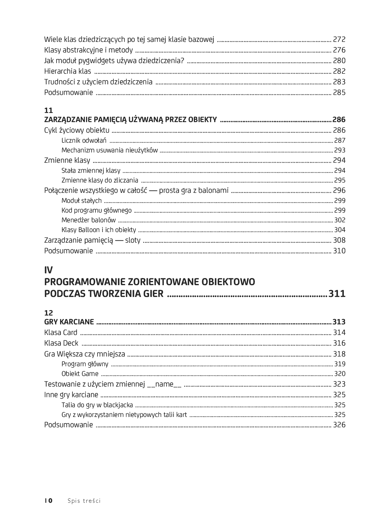 Fragment „Python zorientowany obiektowo. Programowanie gier i graficznych interfejsów użytkownika” — strona 8 z 30