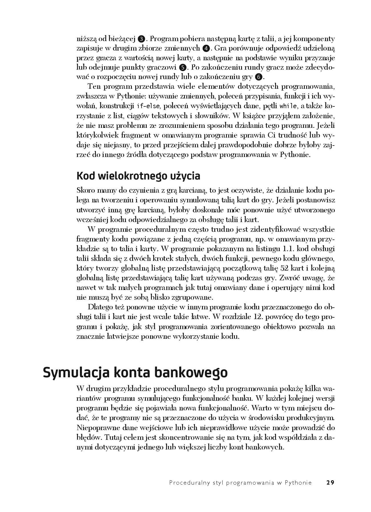 Fragment „Python zorientowany obiektowo. Programowanie gier i graficznych interfejsów użytkownika” — strona 15 z 30
