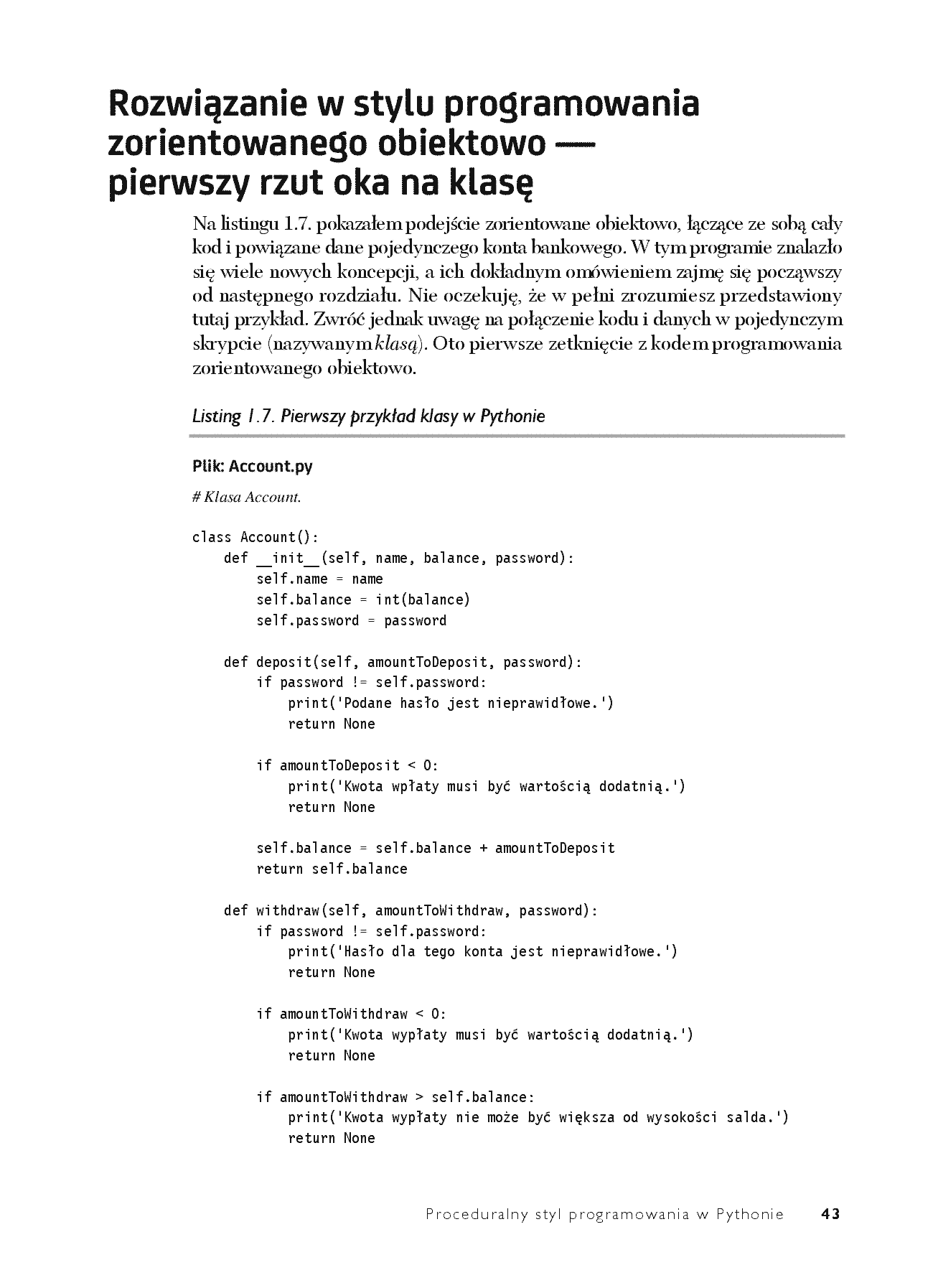 Fragment „Python zorientowany obiektowo. Programowanie gier i graficznych interfejsów użytkownika” — strona 29 z 30