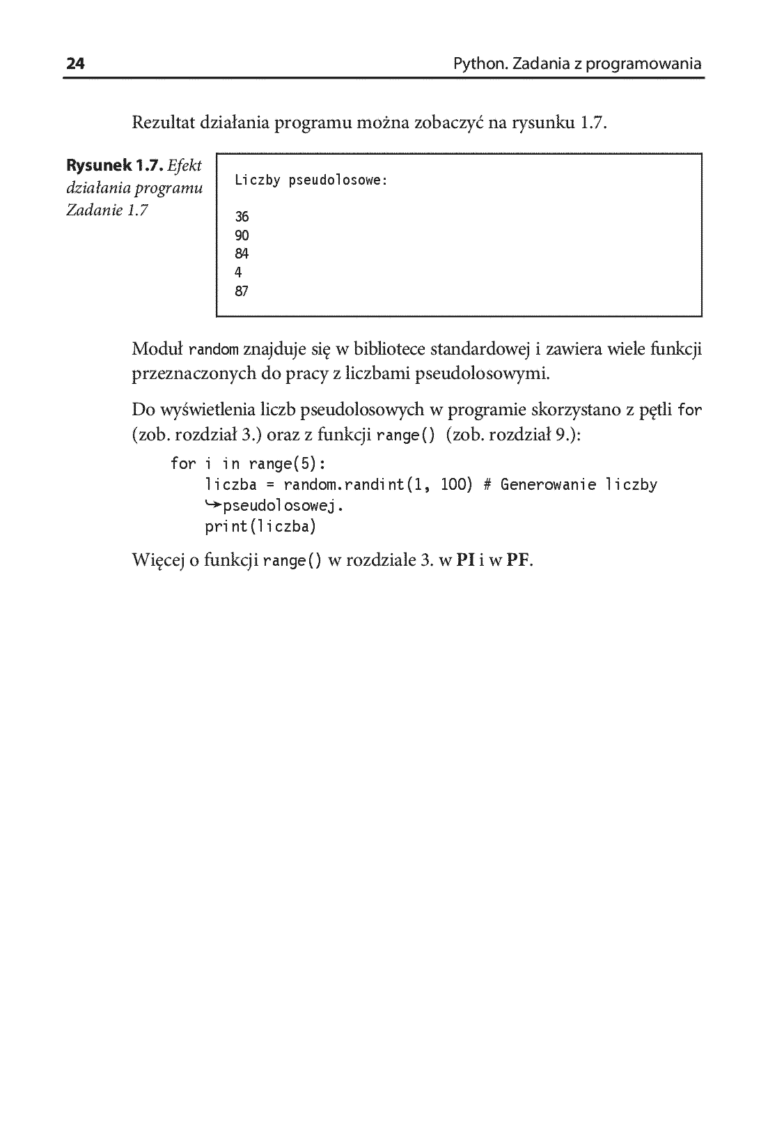 Fragment „Python. Zadania z programowania. Przykładowe imperatywne rozwiązania” — strona 14 z 16