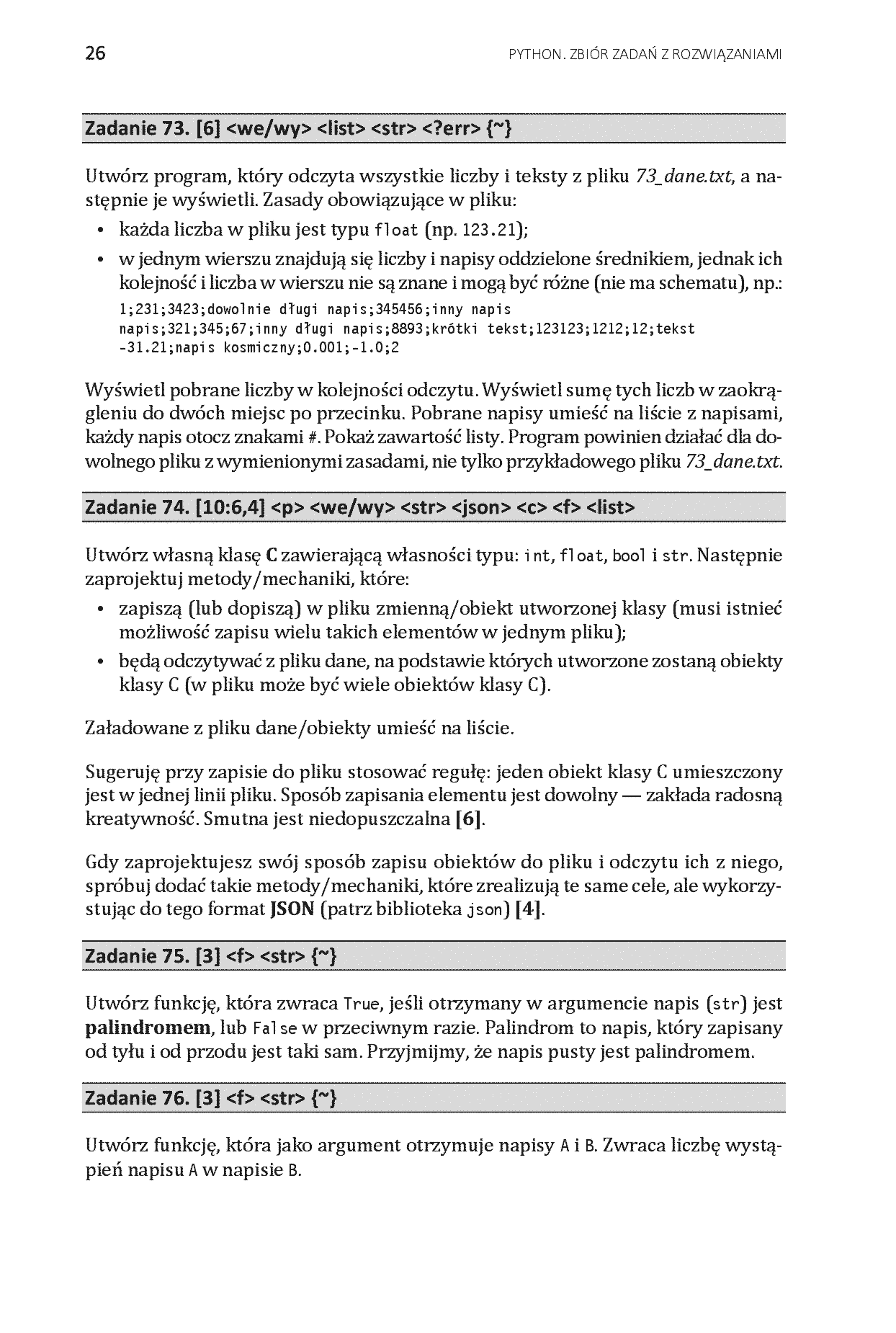 Fragment „Python. Zbiór zadań z rozwiązaniami” — strona 12 z 26