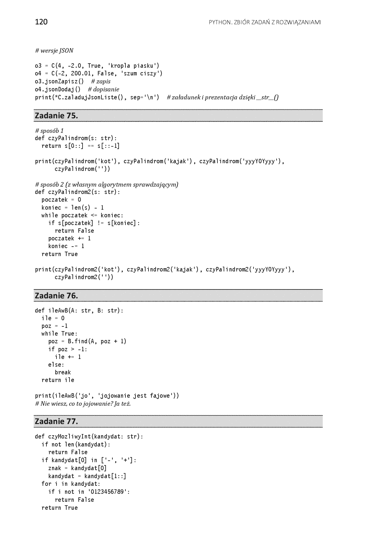 Fragment „Python. Zbiór zadań z rozwiązaniami” — strona 20 z 26