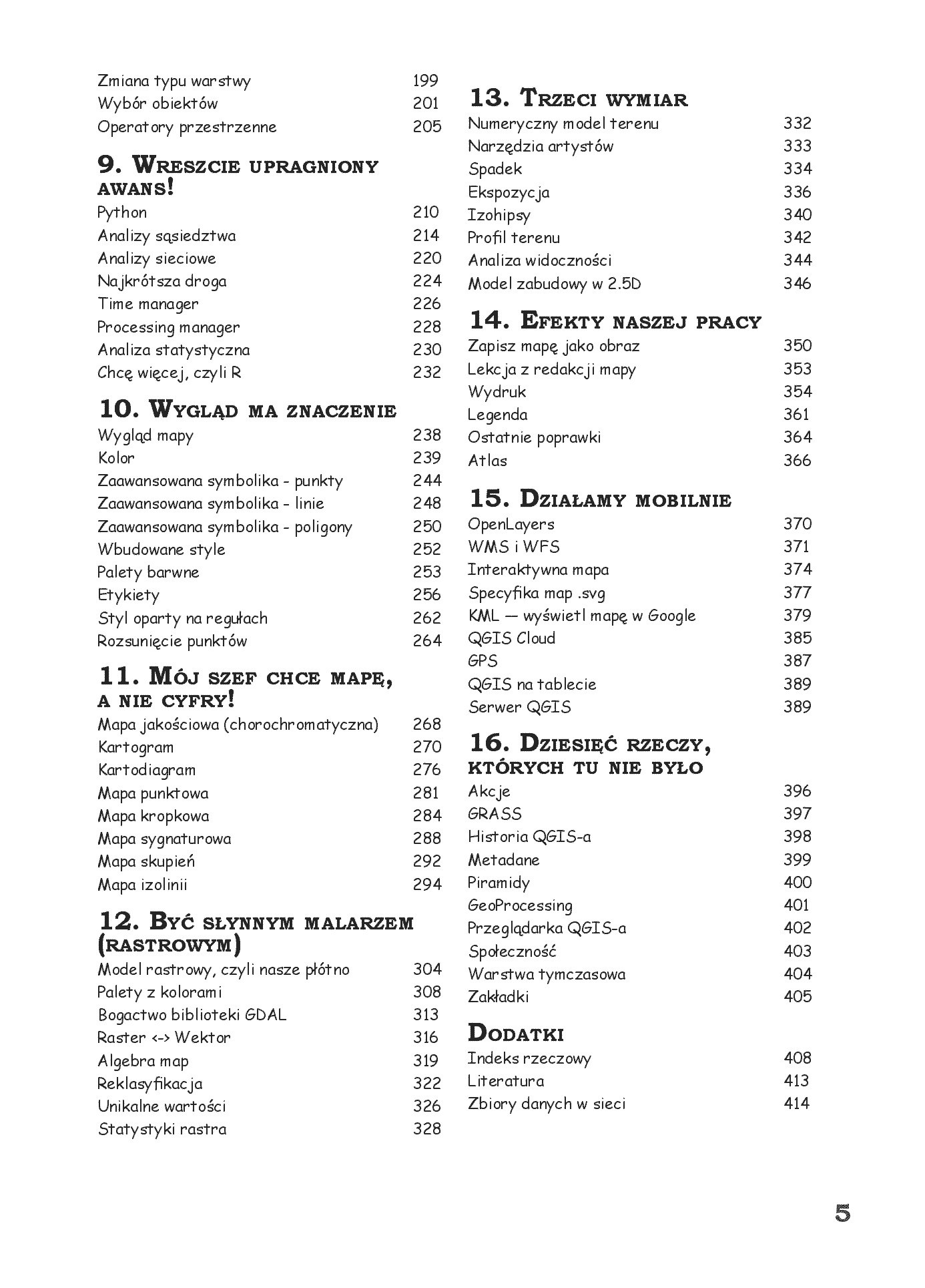 Fragment „QGis. Tworzenie i analiza map” — strona 5 z 18