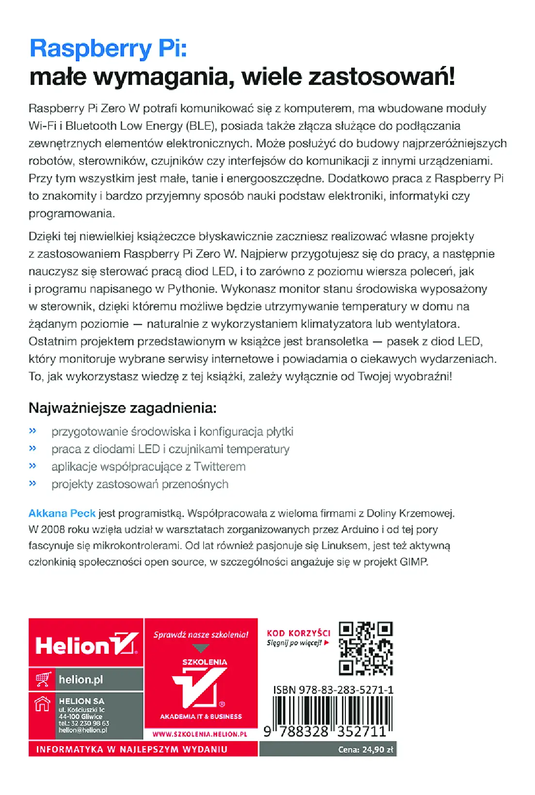 Fragment „Raspberry Pi Zero W. Kontrolery, czujniki, sterowniki i gadżety” — strona 28 z 28