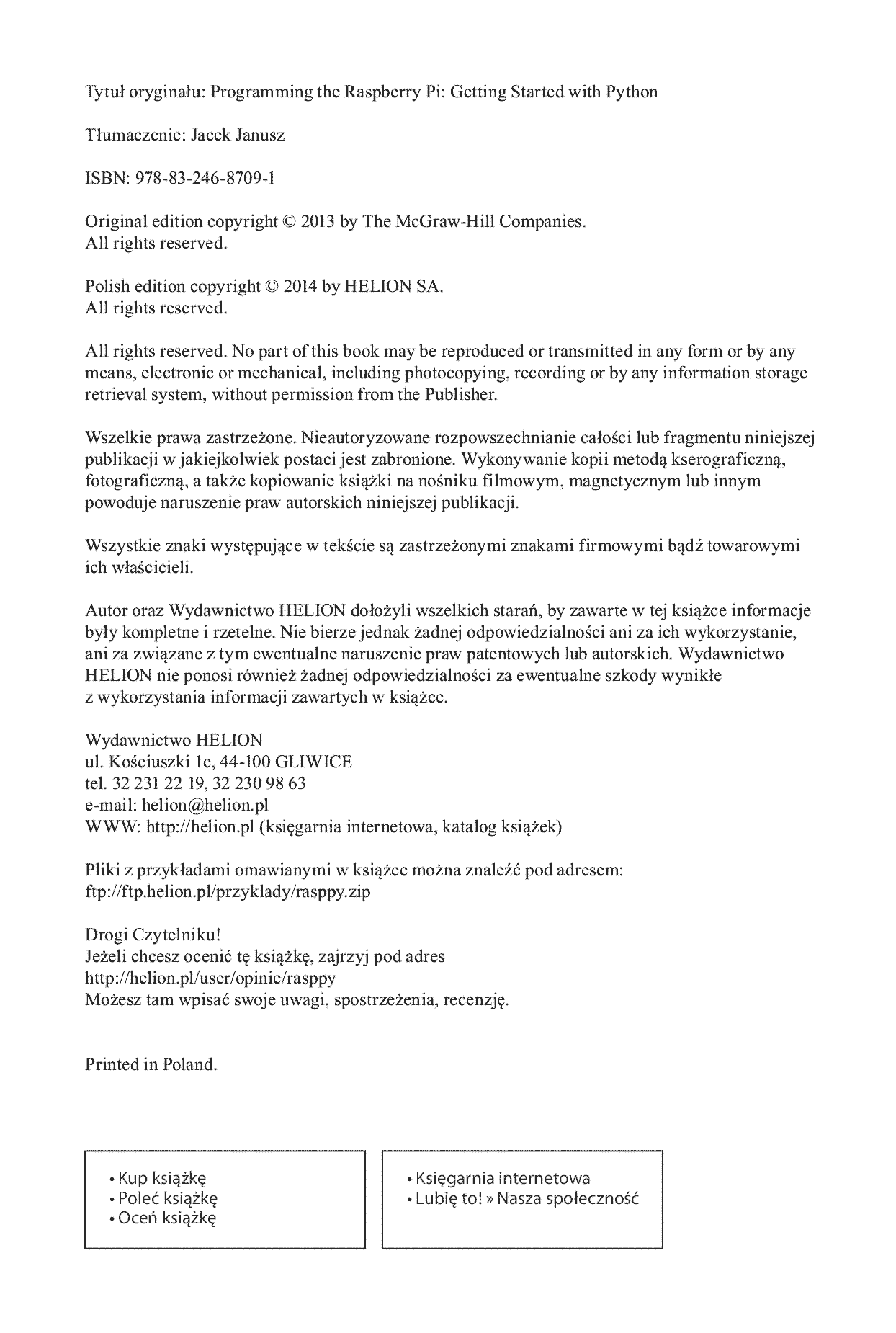 Fragment „Raspberry Pi. Przewodnik dla programistów Pythona” — strona 2 z 28