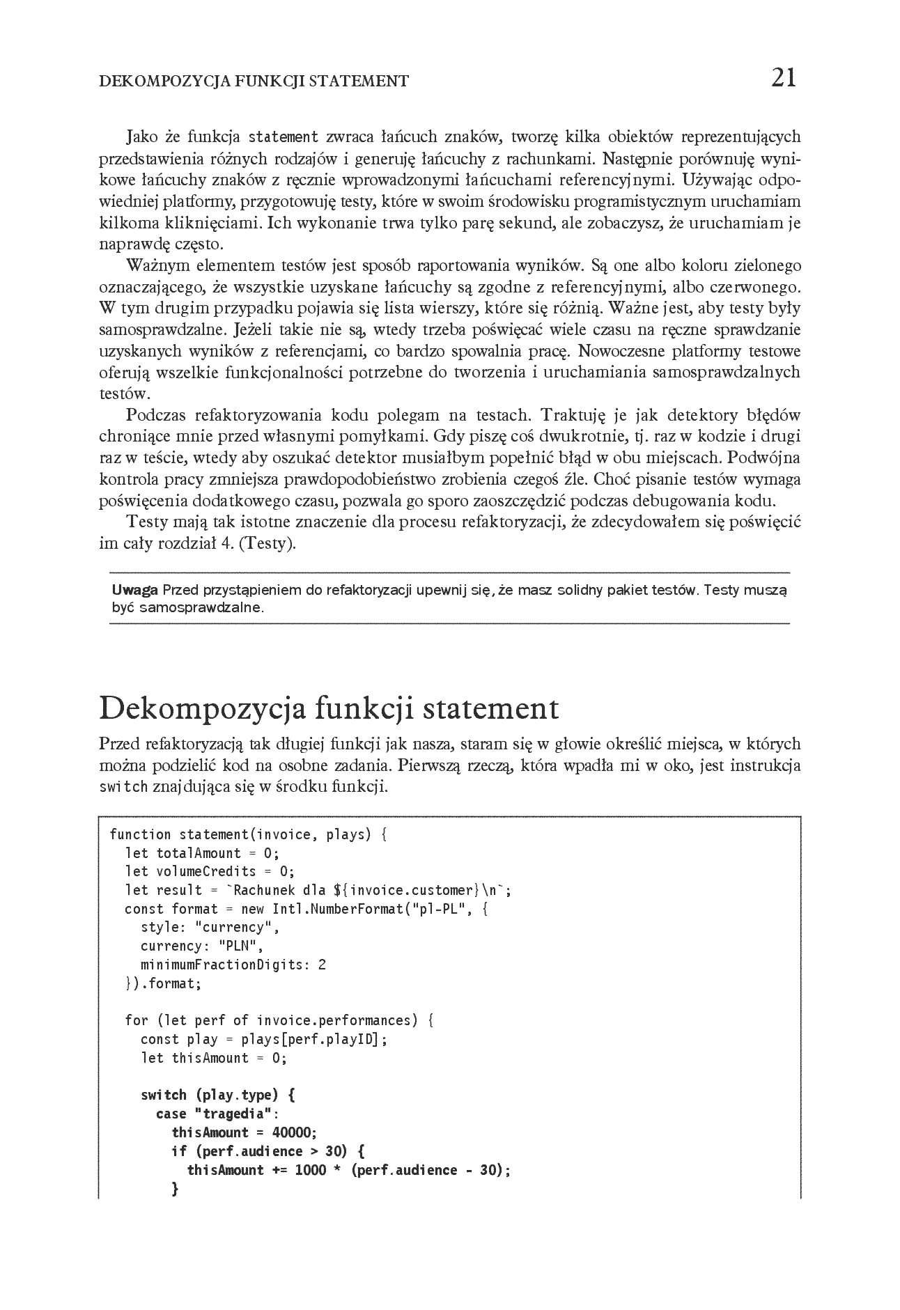 Fragment „Refaktoryzacja. Ulepszanie struktury istniejącego kodu. Wydanie II” — strona 11 z 30