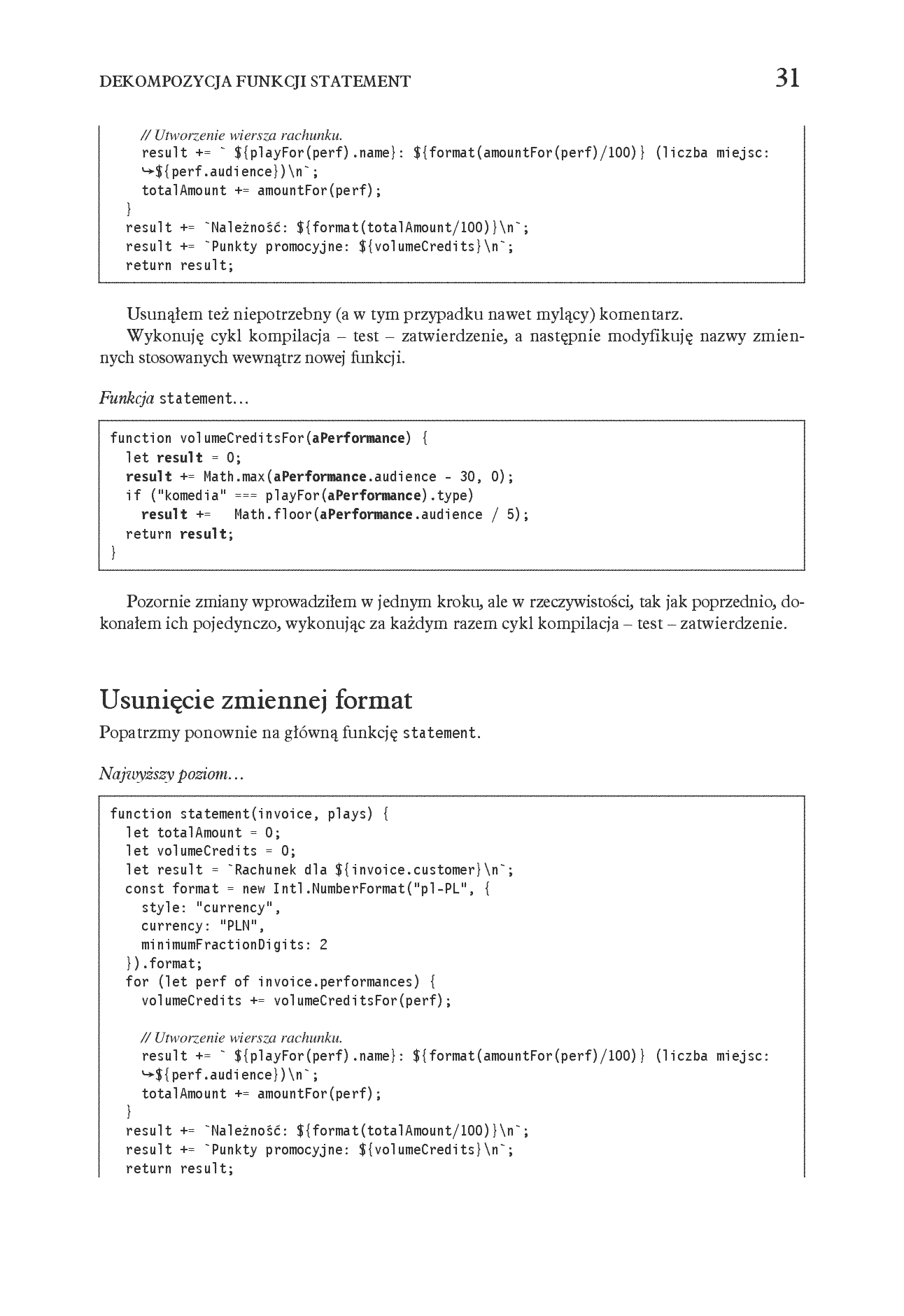 Fragment „Refaktoryzacja. Ulepszanie struktury istniejącego kodu. Wydanie II” — strona 21 z 30