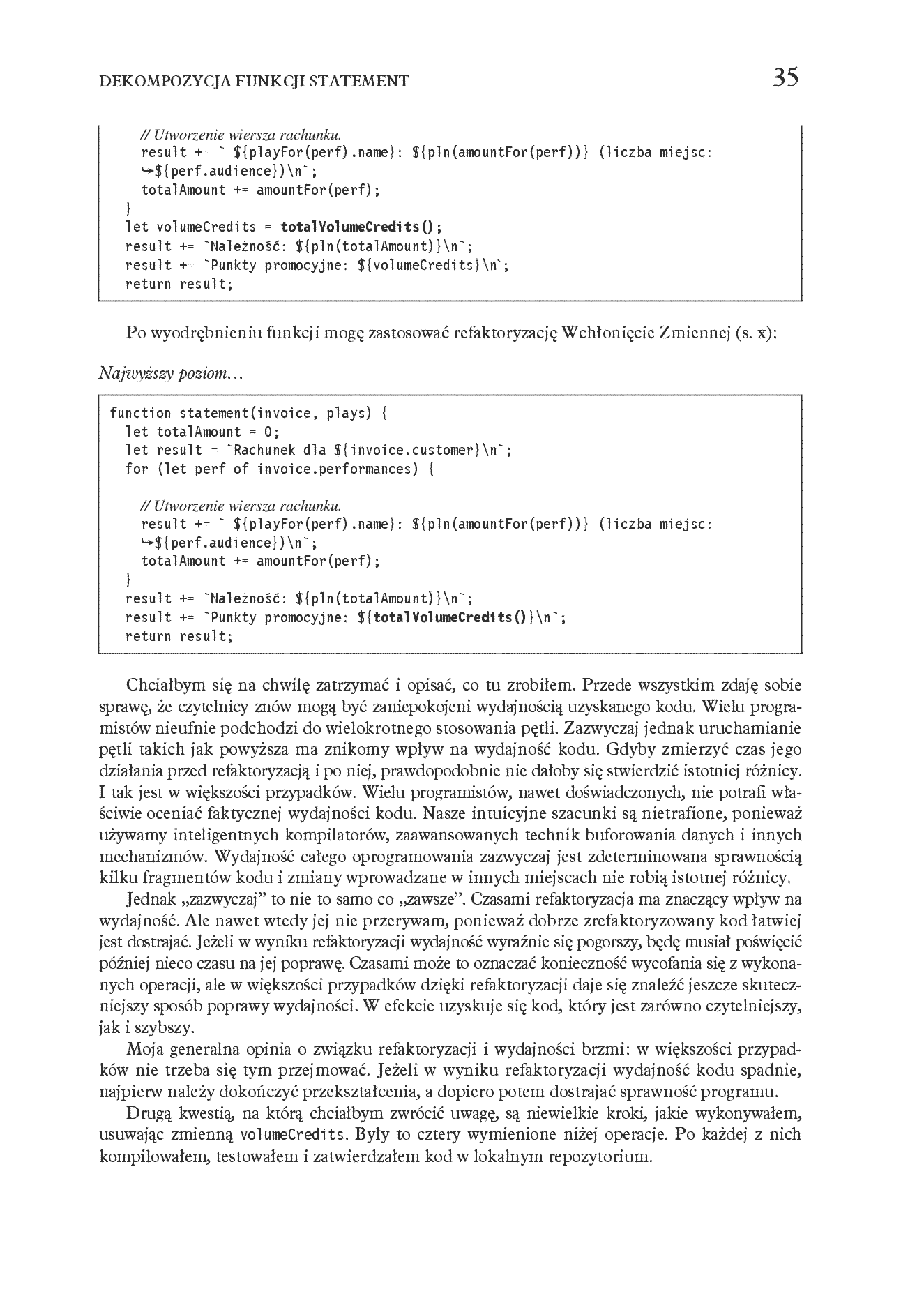Fragment „Refaktoryzacja. Ulepszanie struktury istniejącego kodu. Wydanie II” — strona 25 z 30