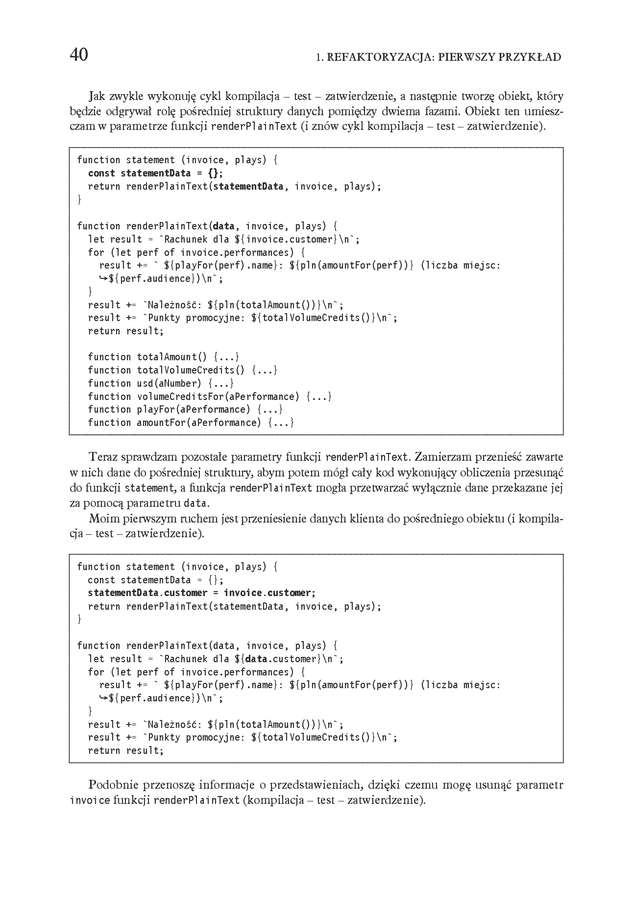 Fragment „Refaktoryzacja. Ulepszanie struktury istniejącego kodu. Wydanie II” — strona 30 z 30