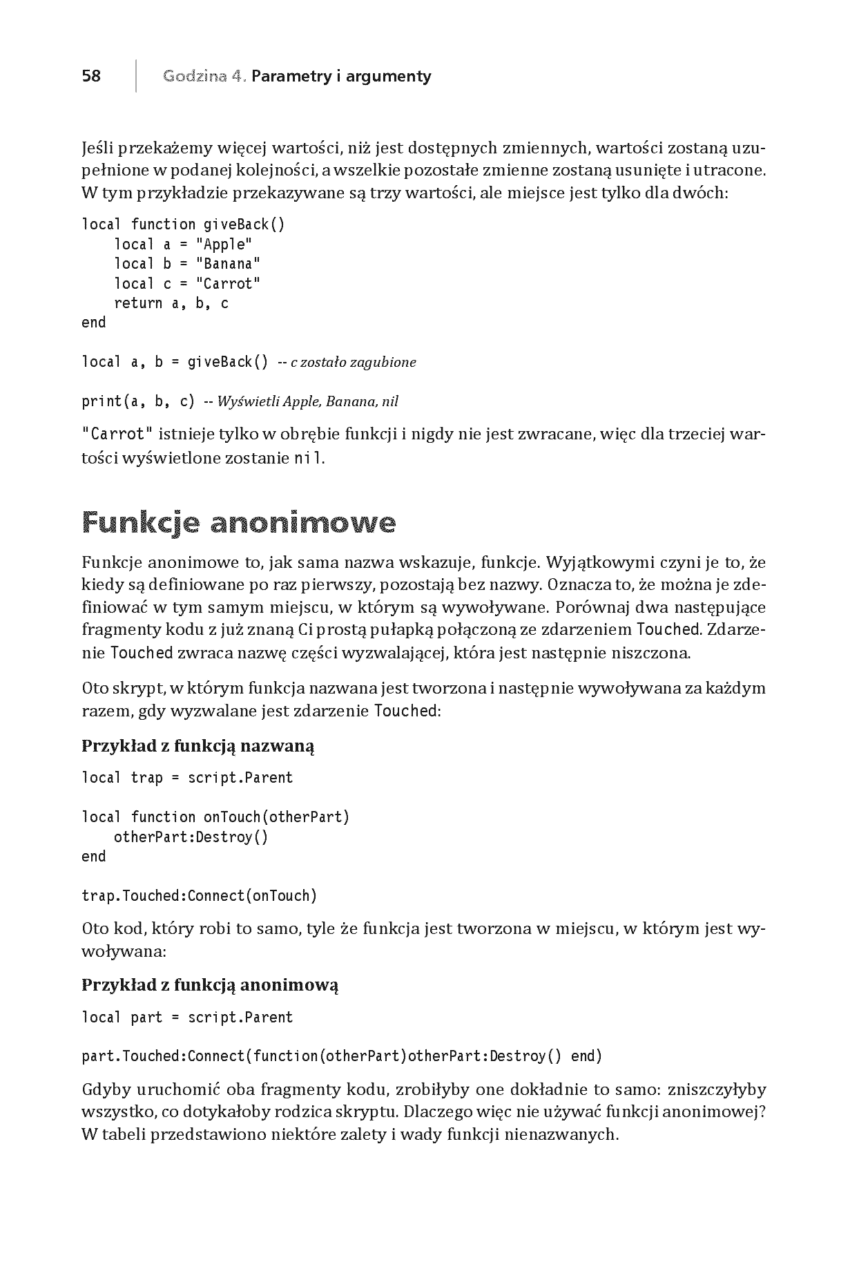 Fragment „Roblox Lua w 24 godziny. Tworzenie gier dla początkujących” — strona 18 z 22