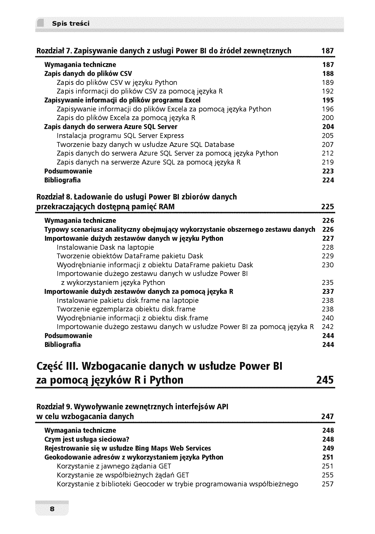 Fragment „Dodaj mocy Power BI! Jak za pomocą kodu w Pythonie i R pobierać, przekształcać i wizualizować dane” — strona 6 z 30
